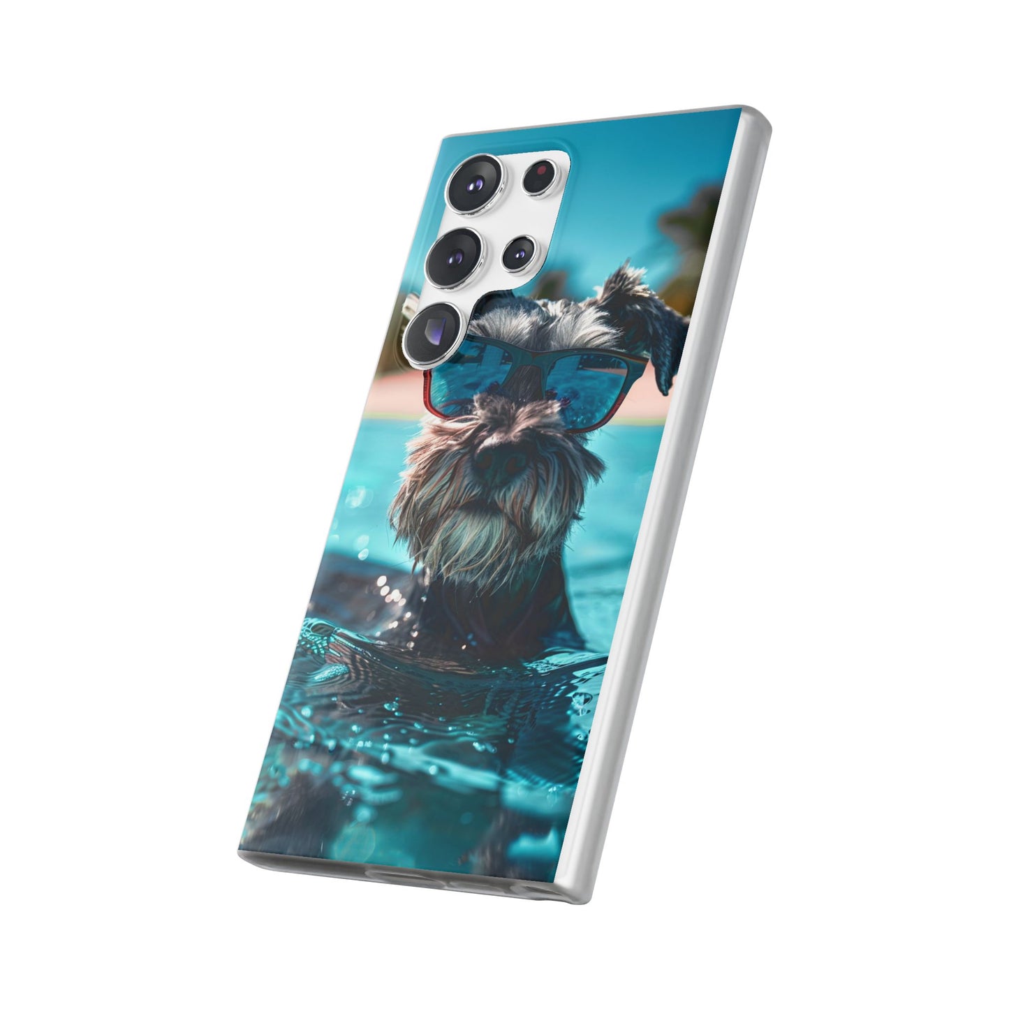 Aruba Schnauzer Option #2 Summer Beach iPhone & Samsung Flexi Cases