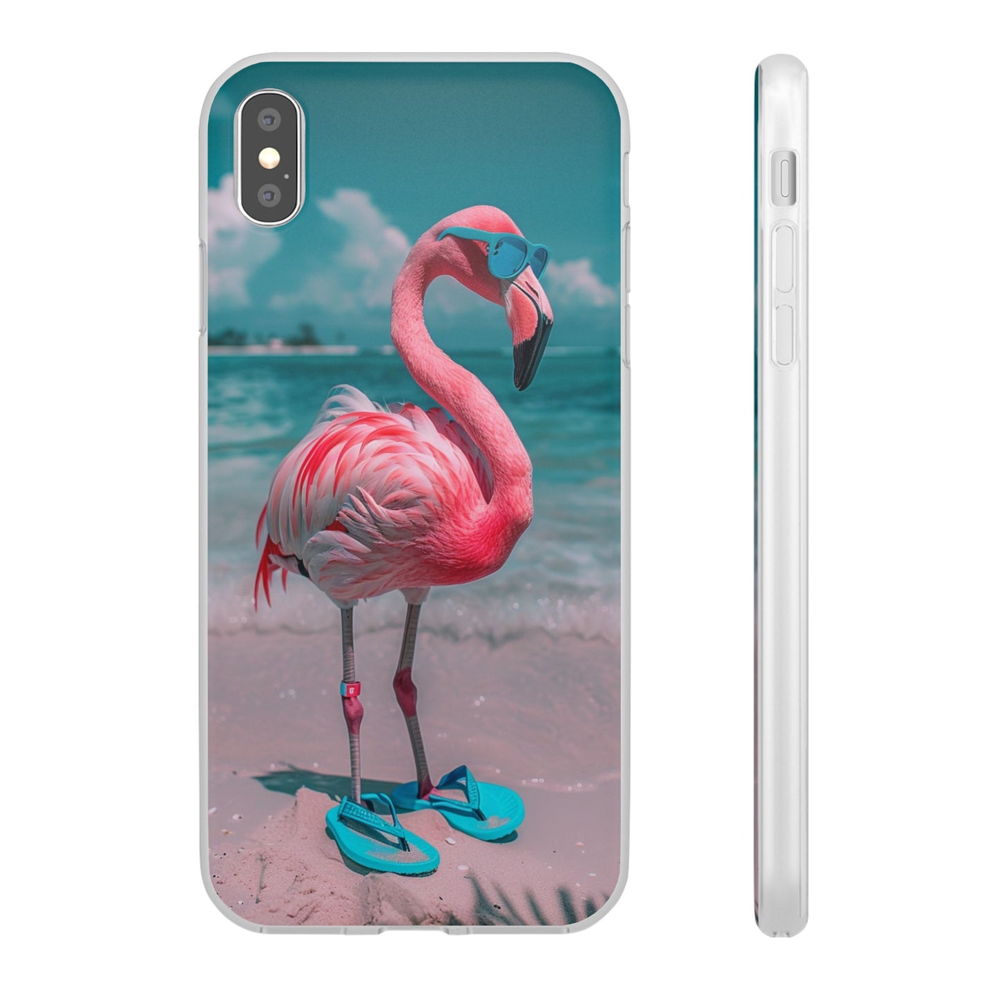 Aruba Beach Flamingo iPhone & Samsung Flexi Cases