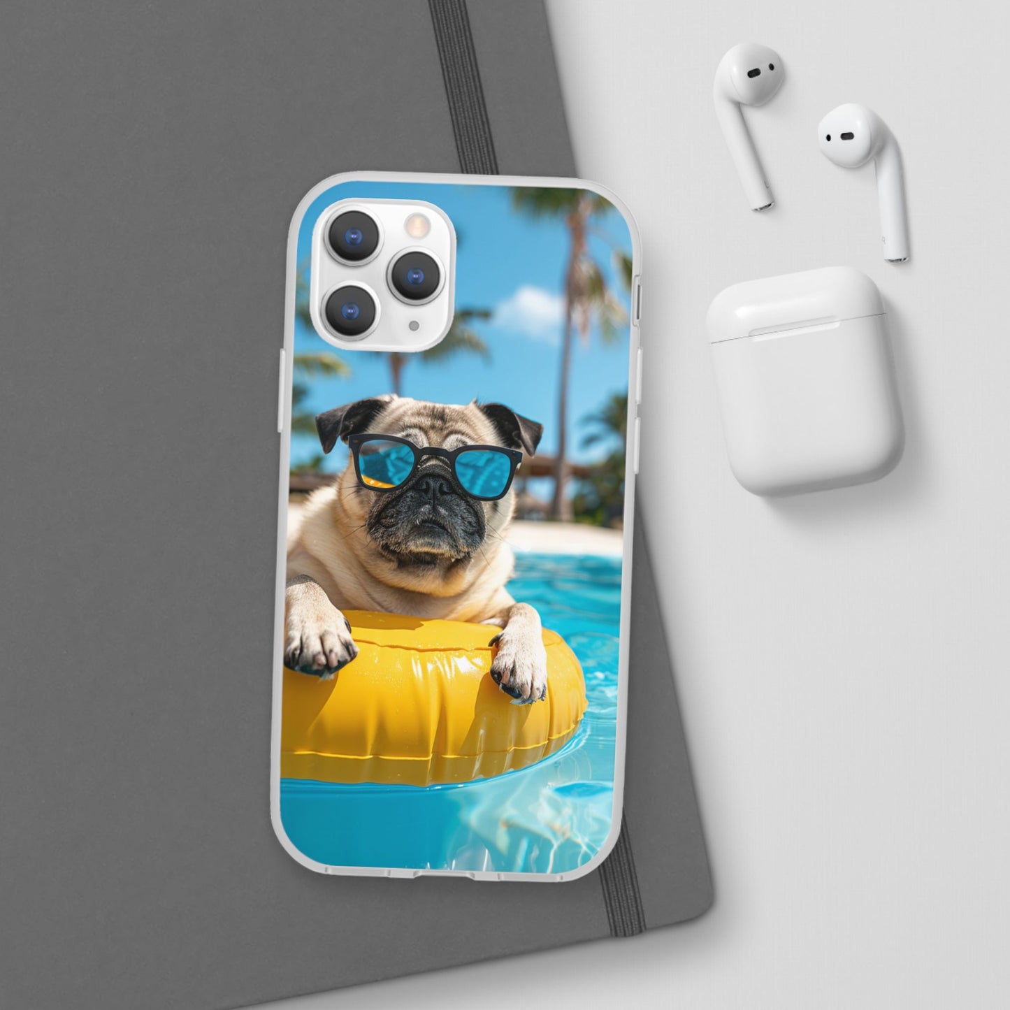 Aruba Pug Summer Option #2 iPhone & Samsung Flexi Cases
