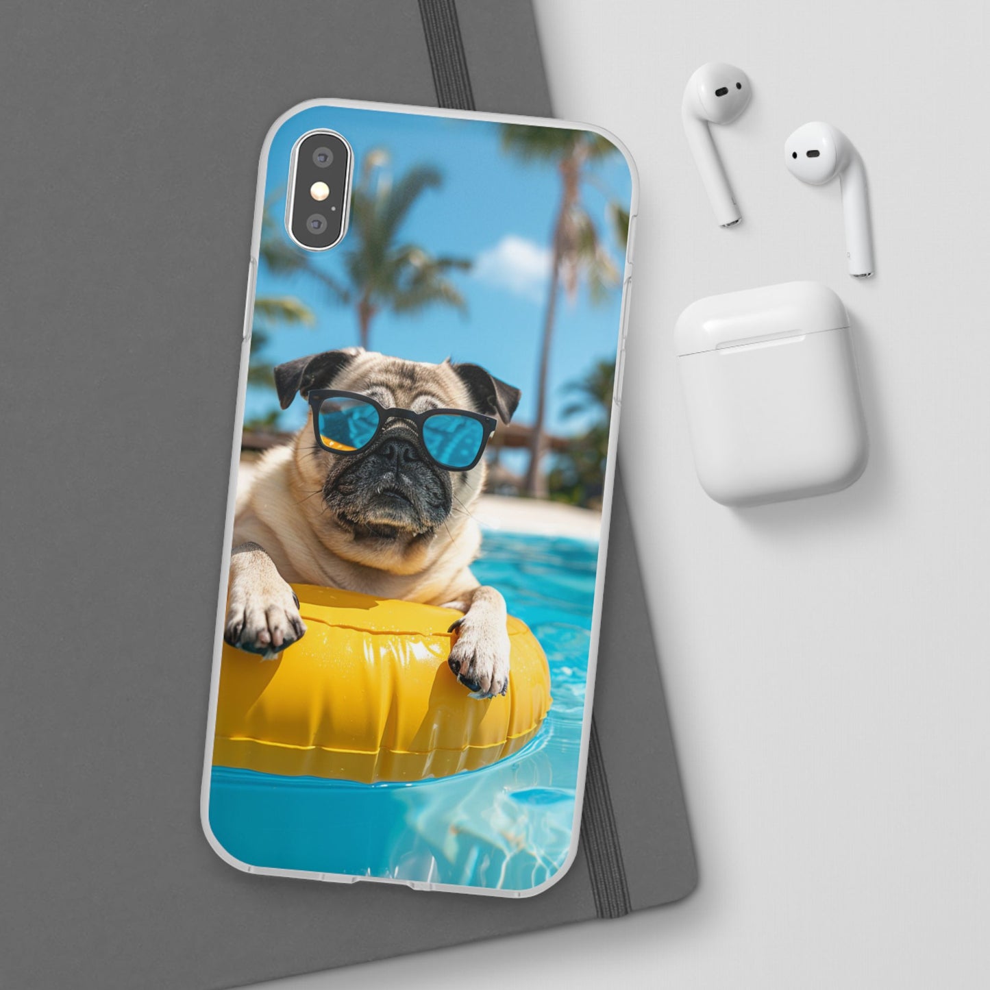 Aruba Pug Summer Option #2 iPhone & Samsung Flexi Cases