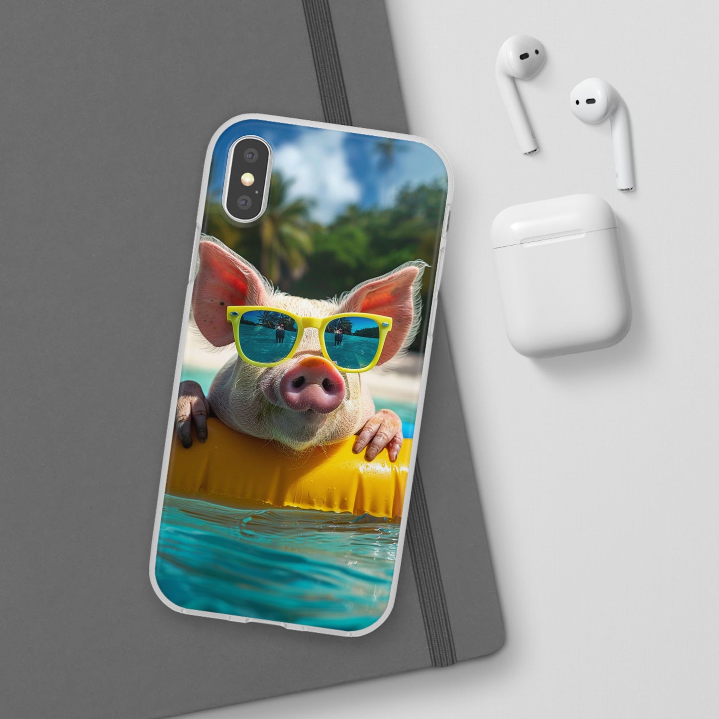 Aruba Summer Beach Pig iPhone & Samsung Flexi Cases