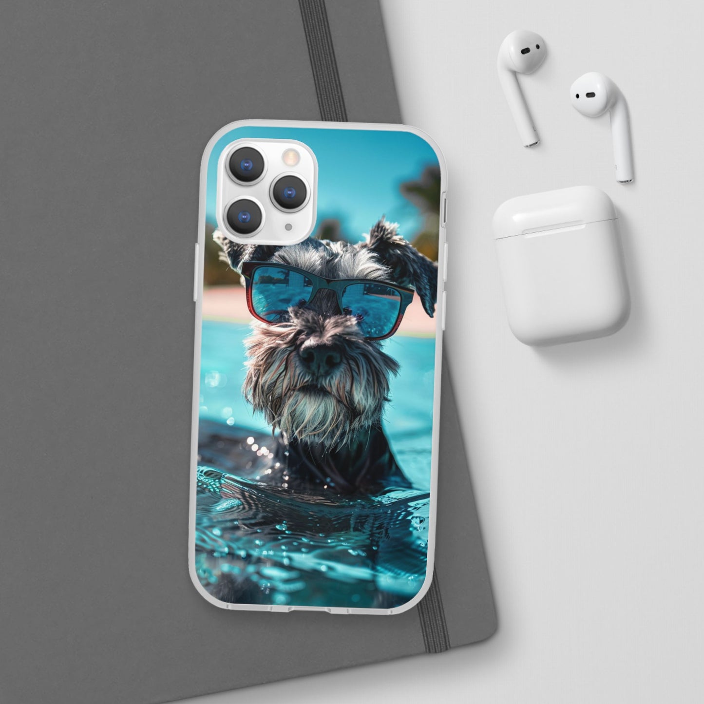 Aruba Schnauzer Option #2 Summer Beach iPhone & Samsung Flexi Cases