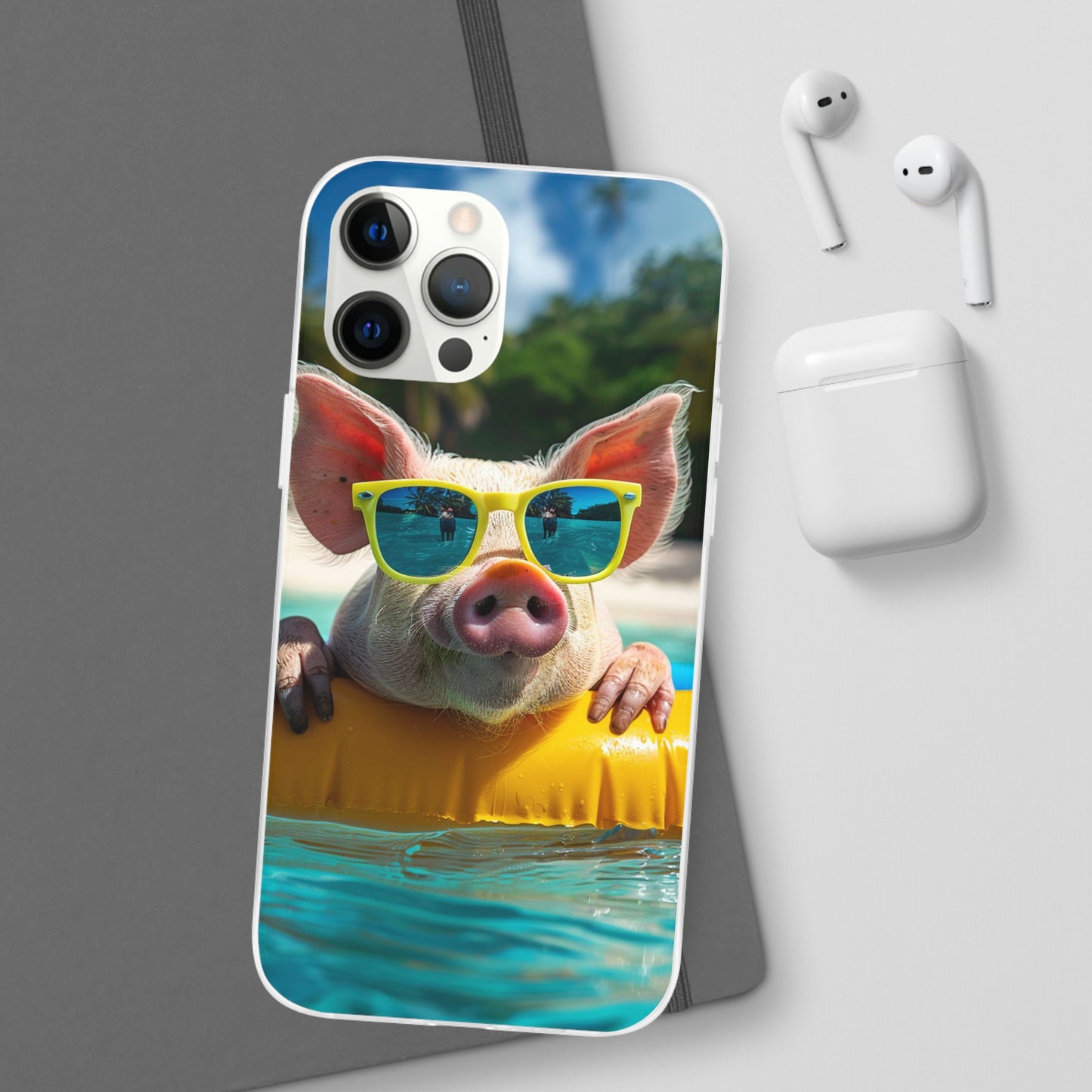 Aruba Summer Beach Pig iPhone & Samsung Flexi Cases