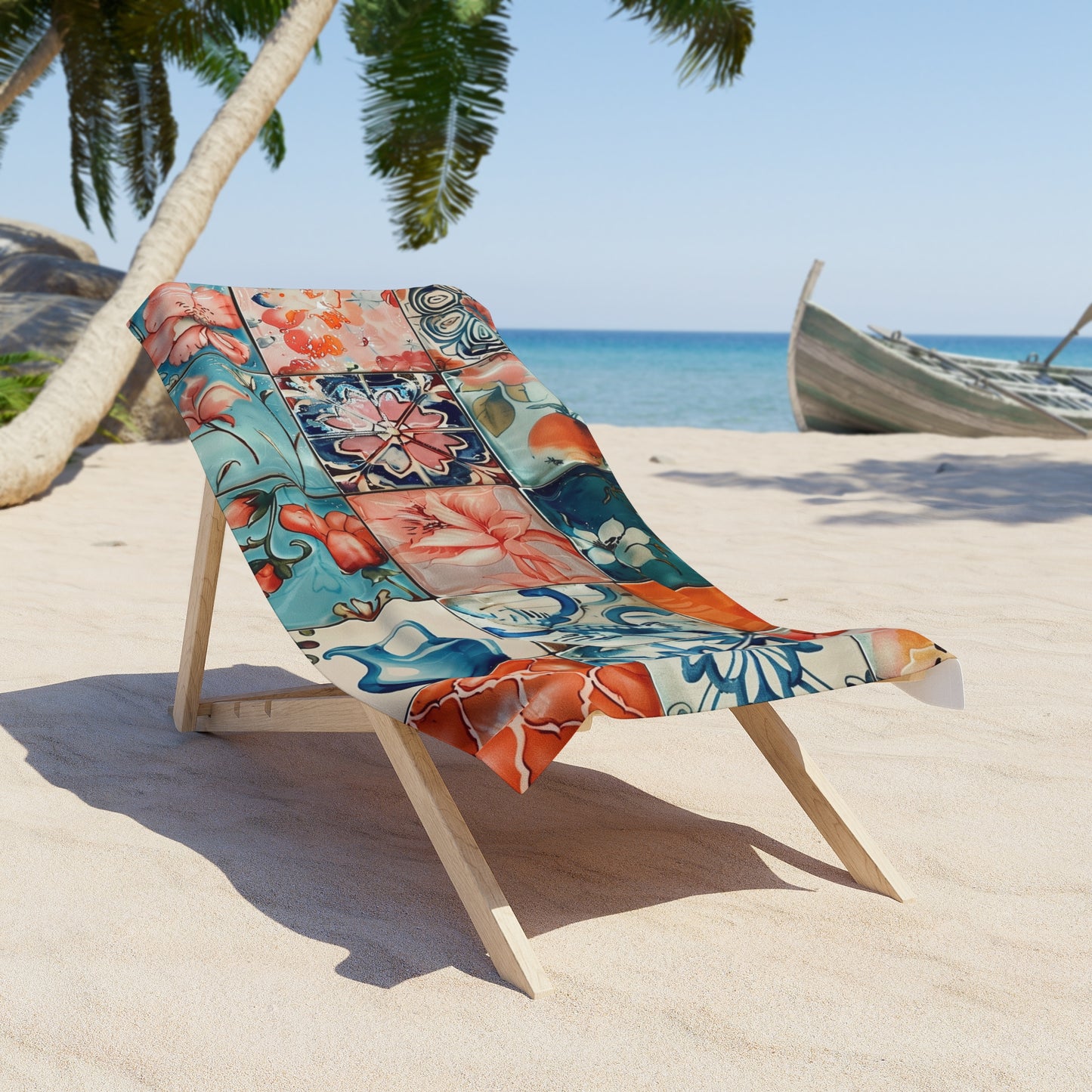 Summer Tiles Beach Towel