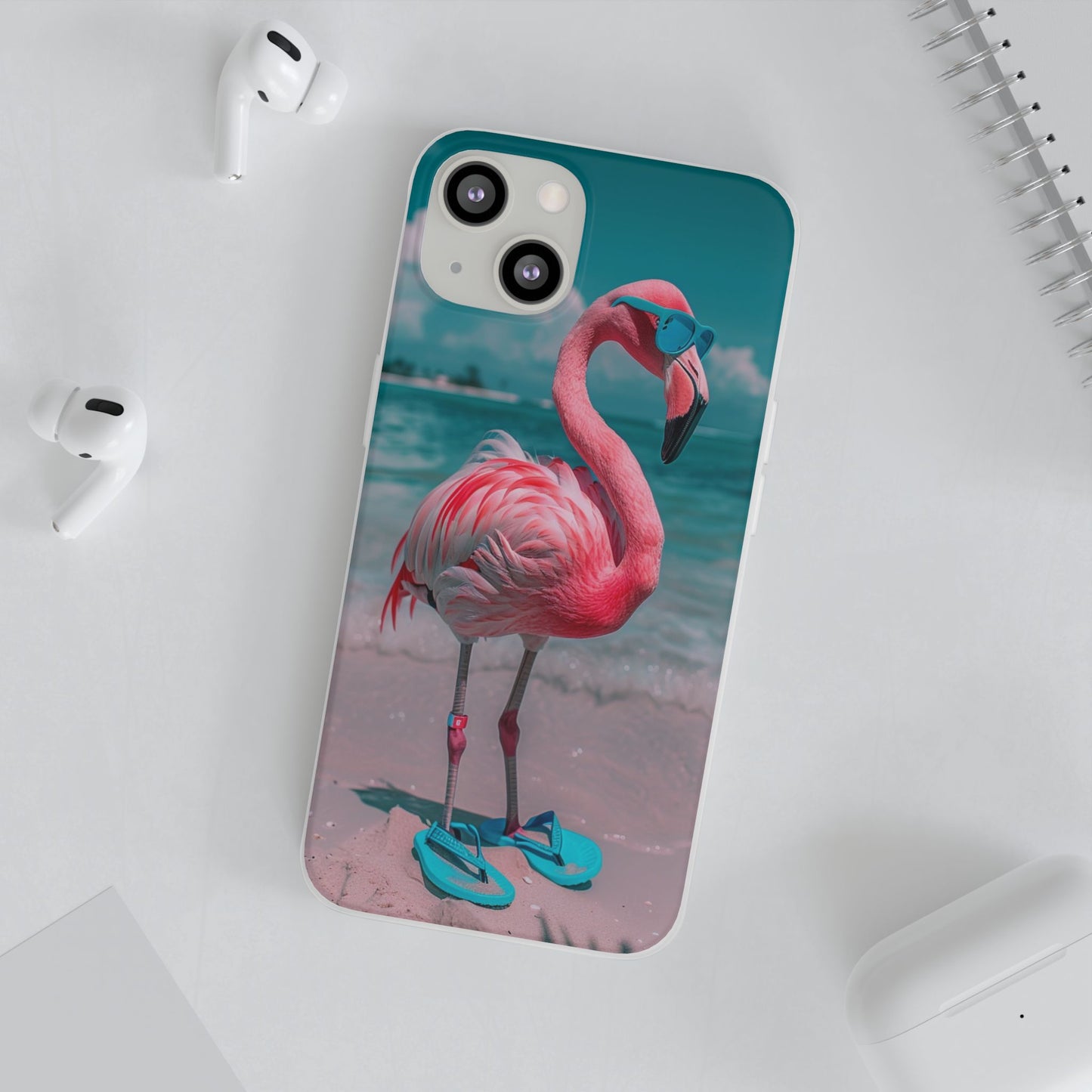 Aruba Beach Flamingo iPhone & Samsung Flexi Cases
