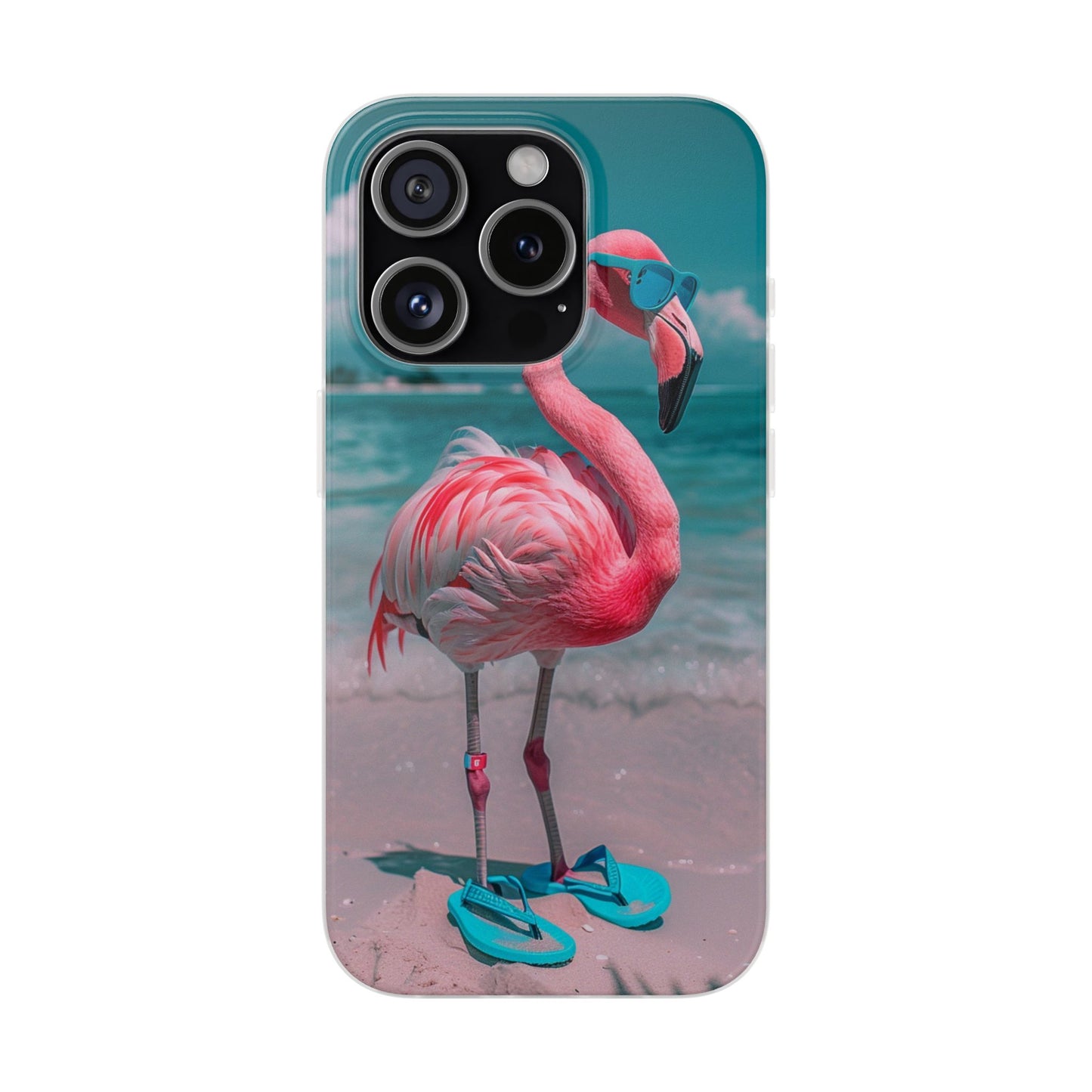 Aruba Beach Flamingo iPhone & Samsung Flexi Cases