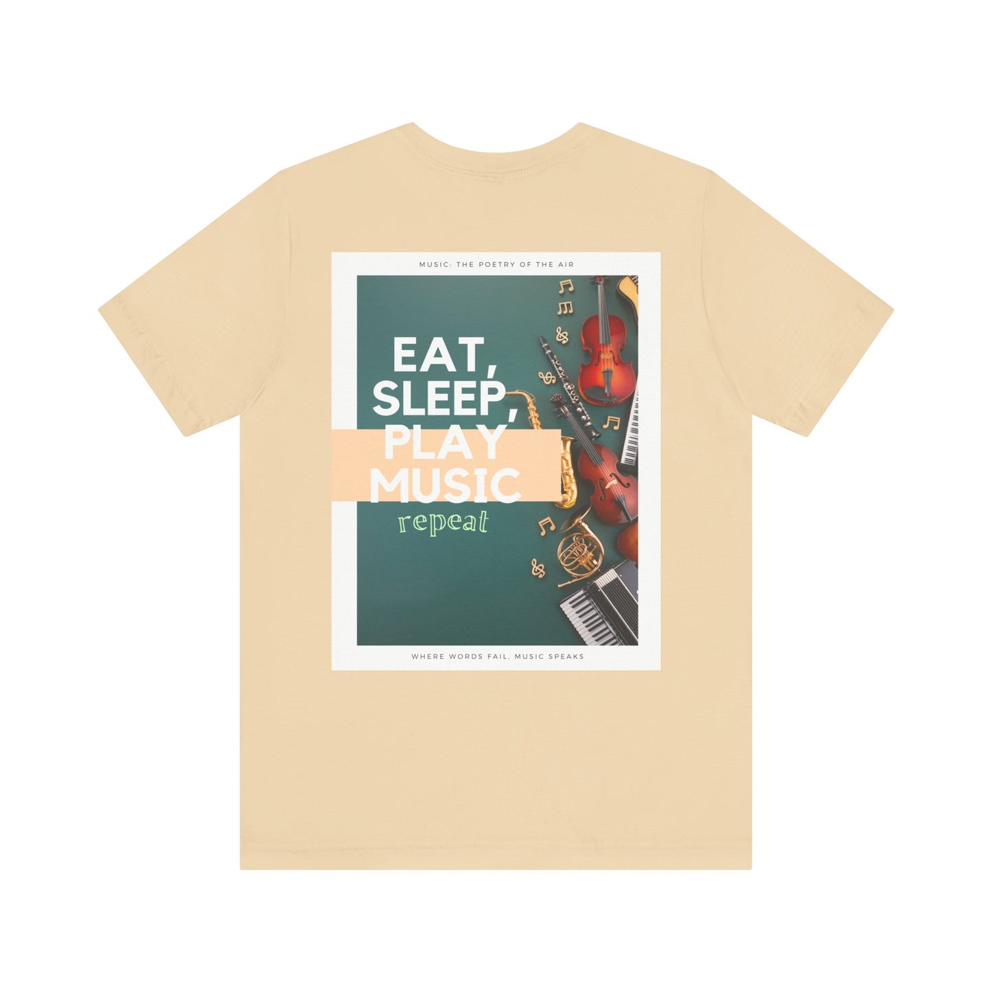 Eat, Sleep, Play Music, Repeat Unisex Jersey Short Sleeve Tee