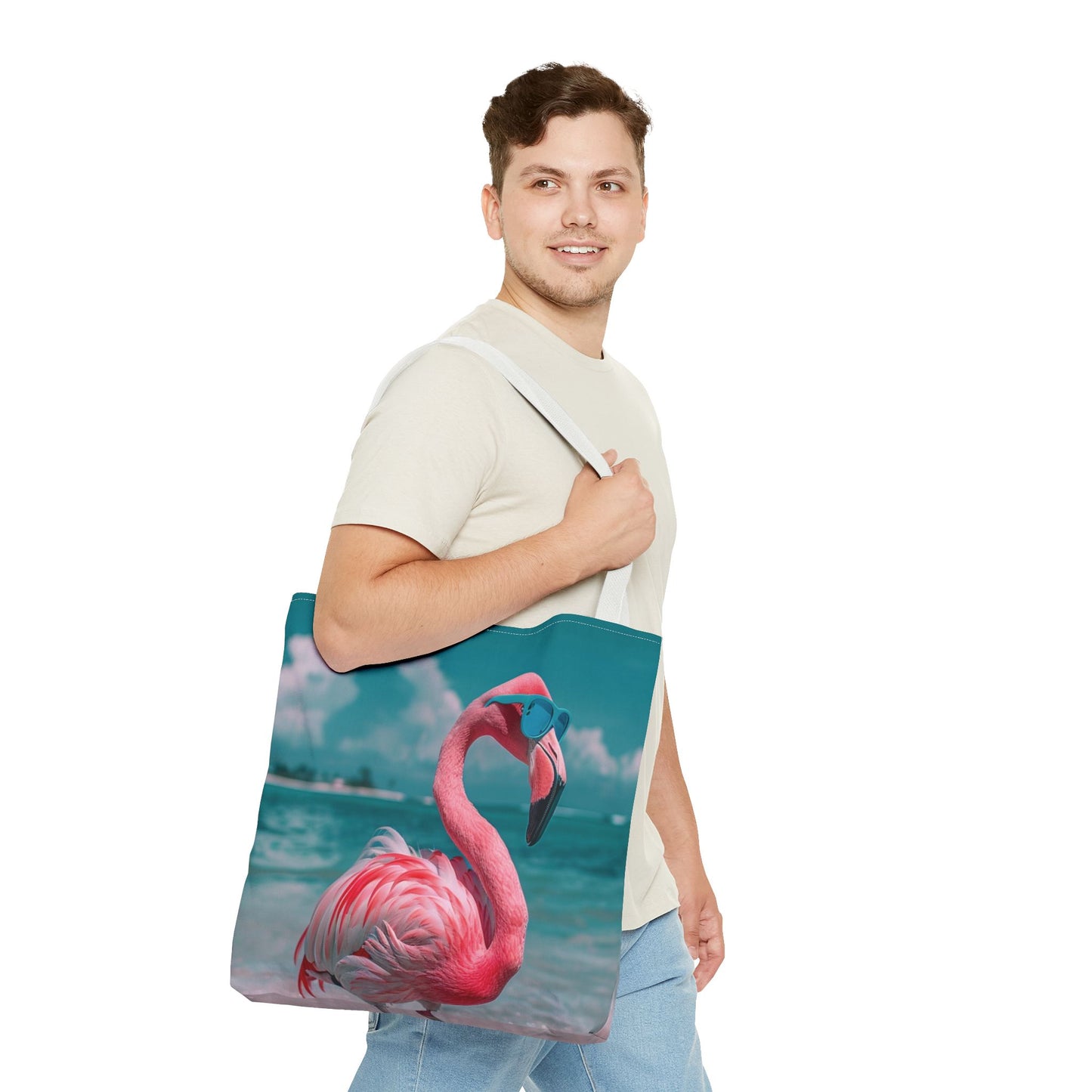 Beach Flamingo Tote Bag