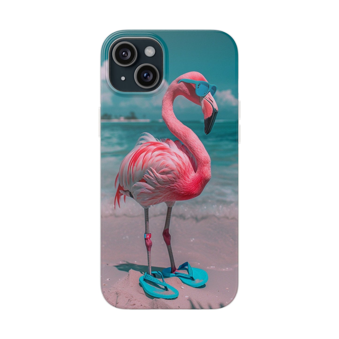 Aruba Beach Flamingo iPhone & Samsung Flexi Cases