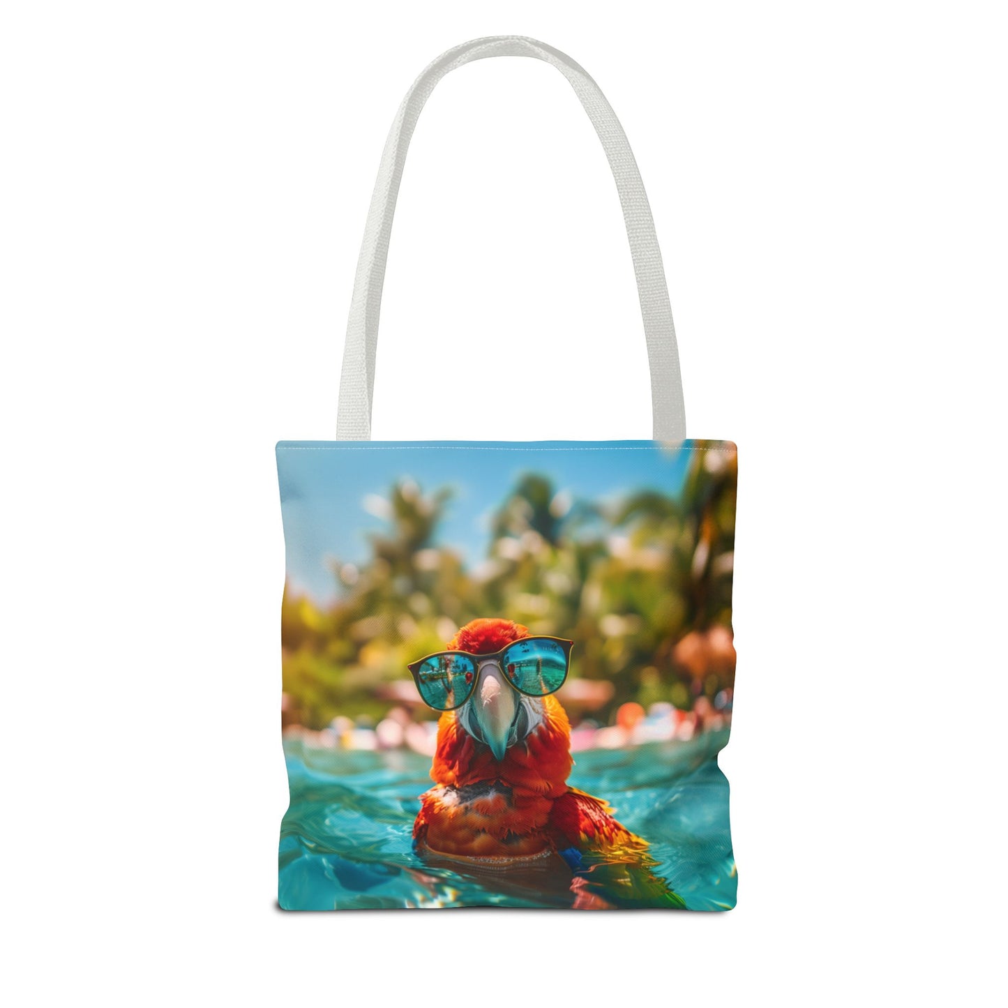 Summer Parrot Beach Tote Bag