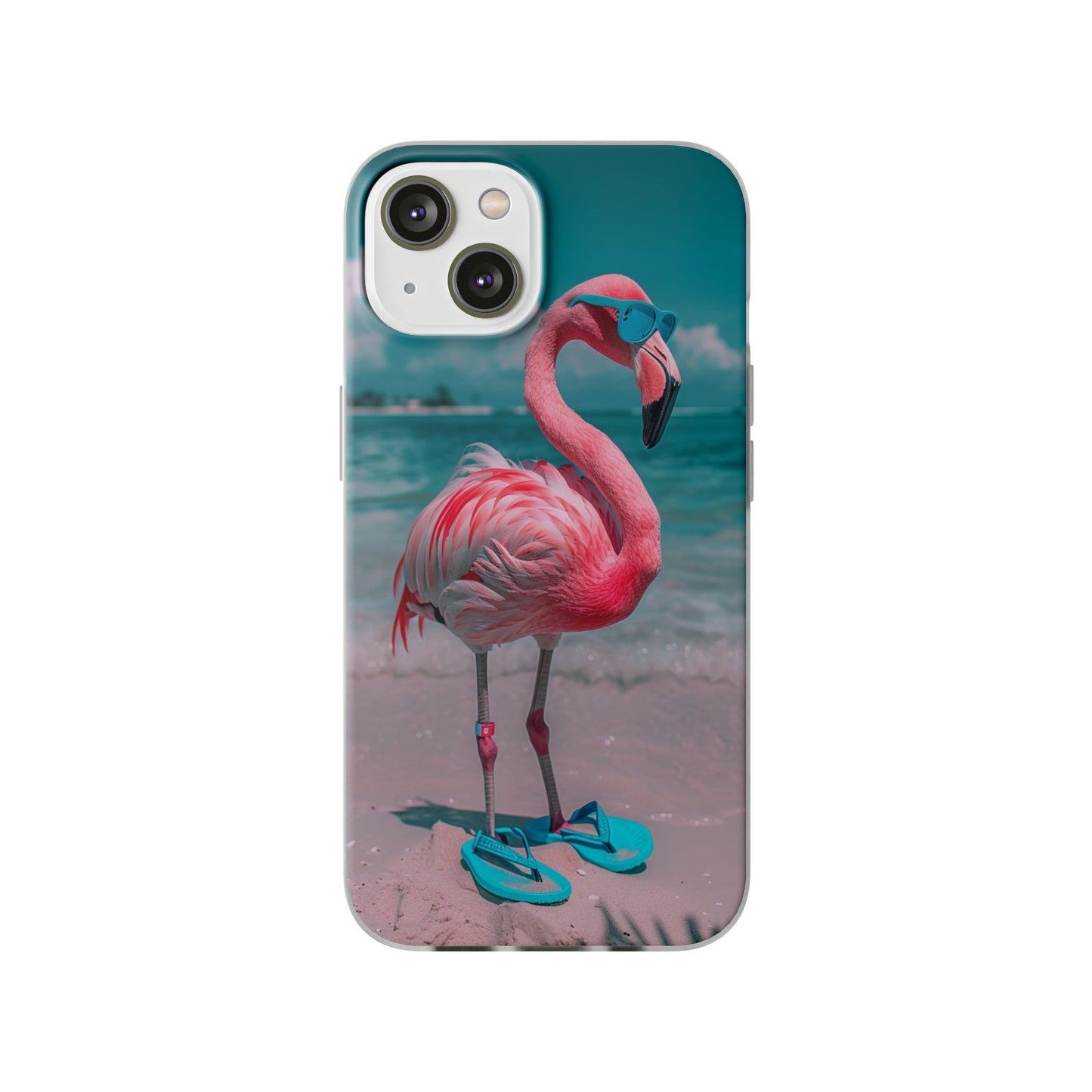 Aruba Beach Flamingo iPhone & Samsung Flexi Cases