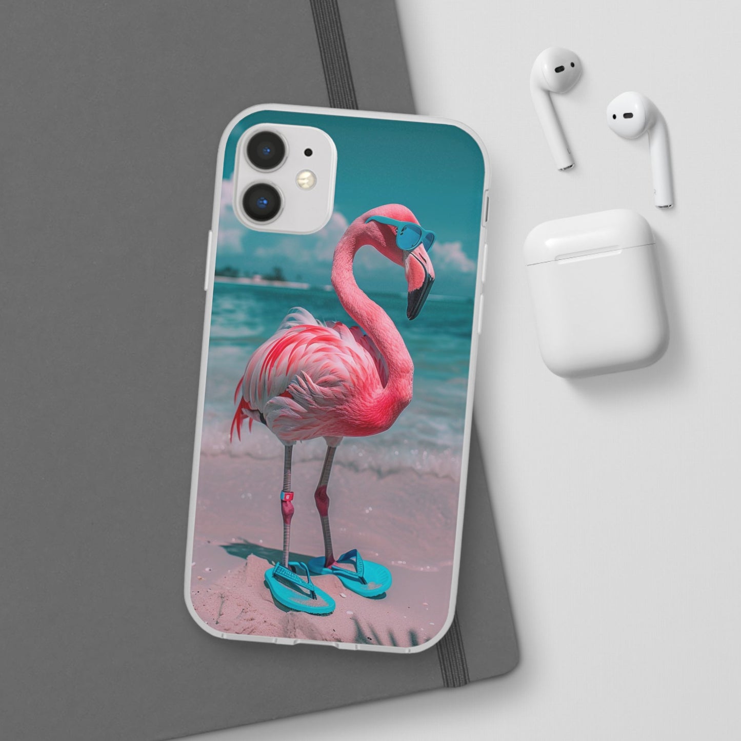 Aruba Beach Flamingo iPhone & Samsung Flexi Cases