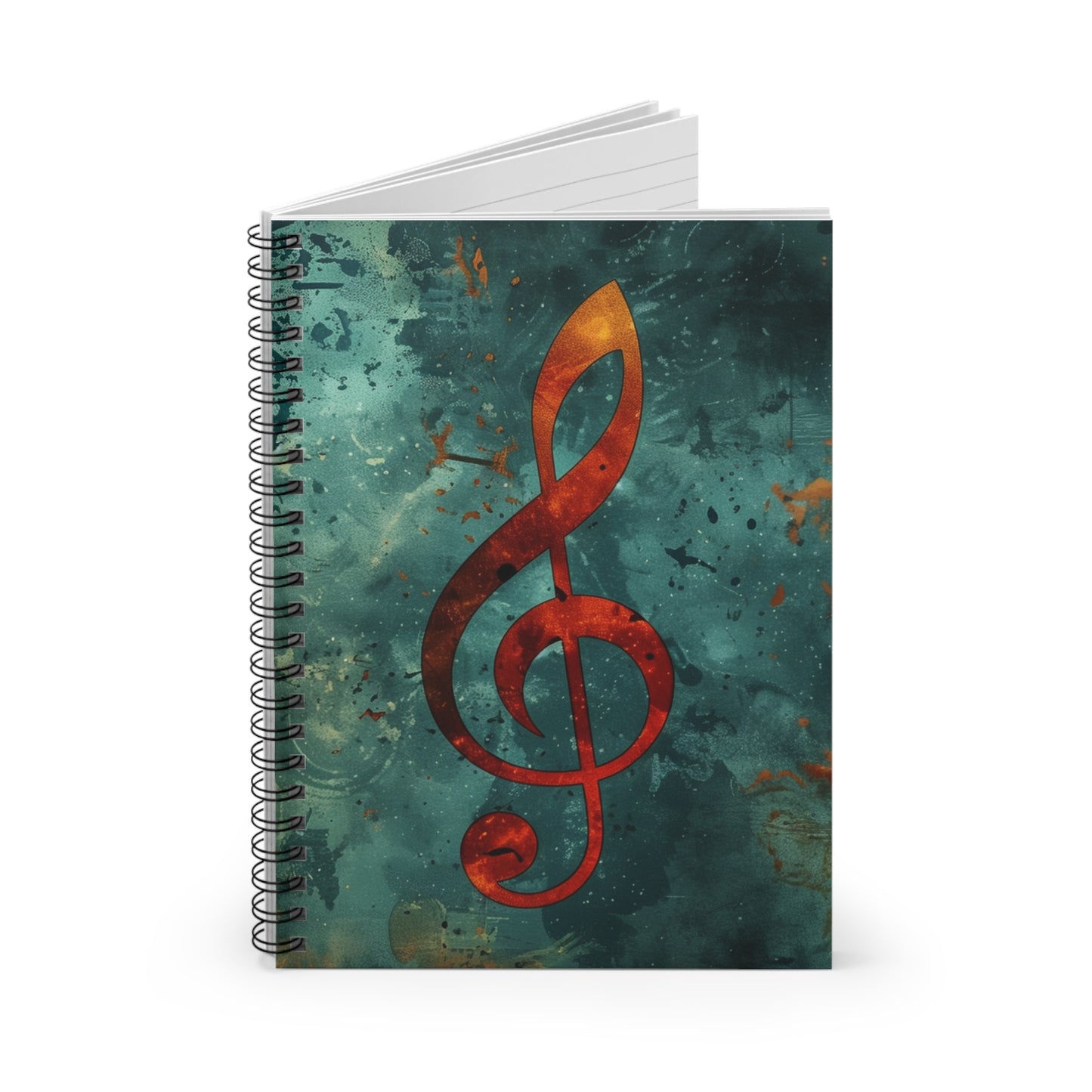 Treble Clef Spiral Songwriting Notebook - Ruled Line