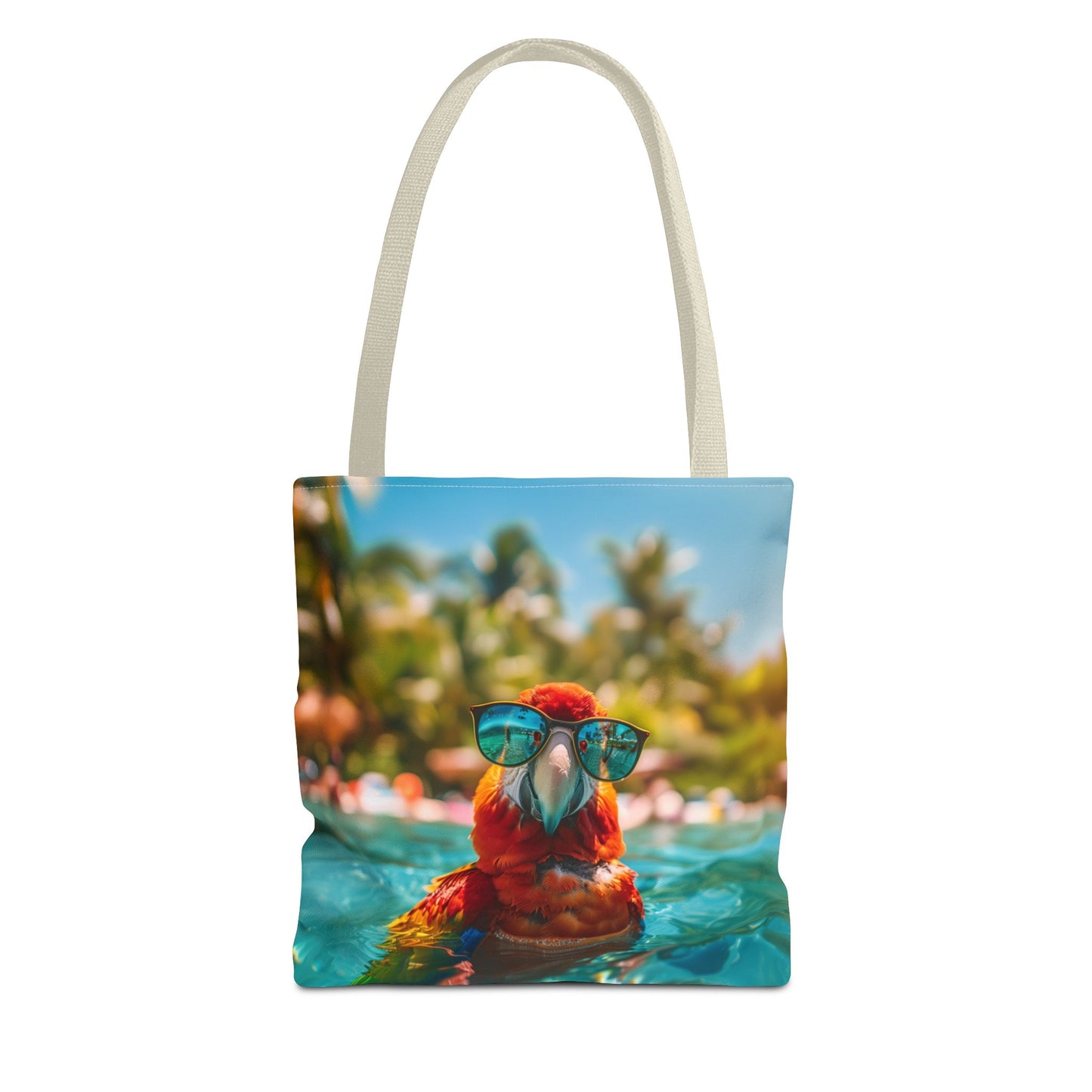 Summer Parrot Beach Tote Bag