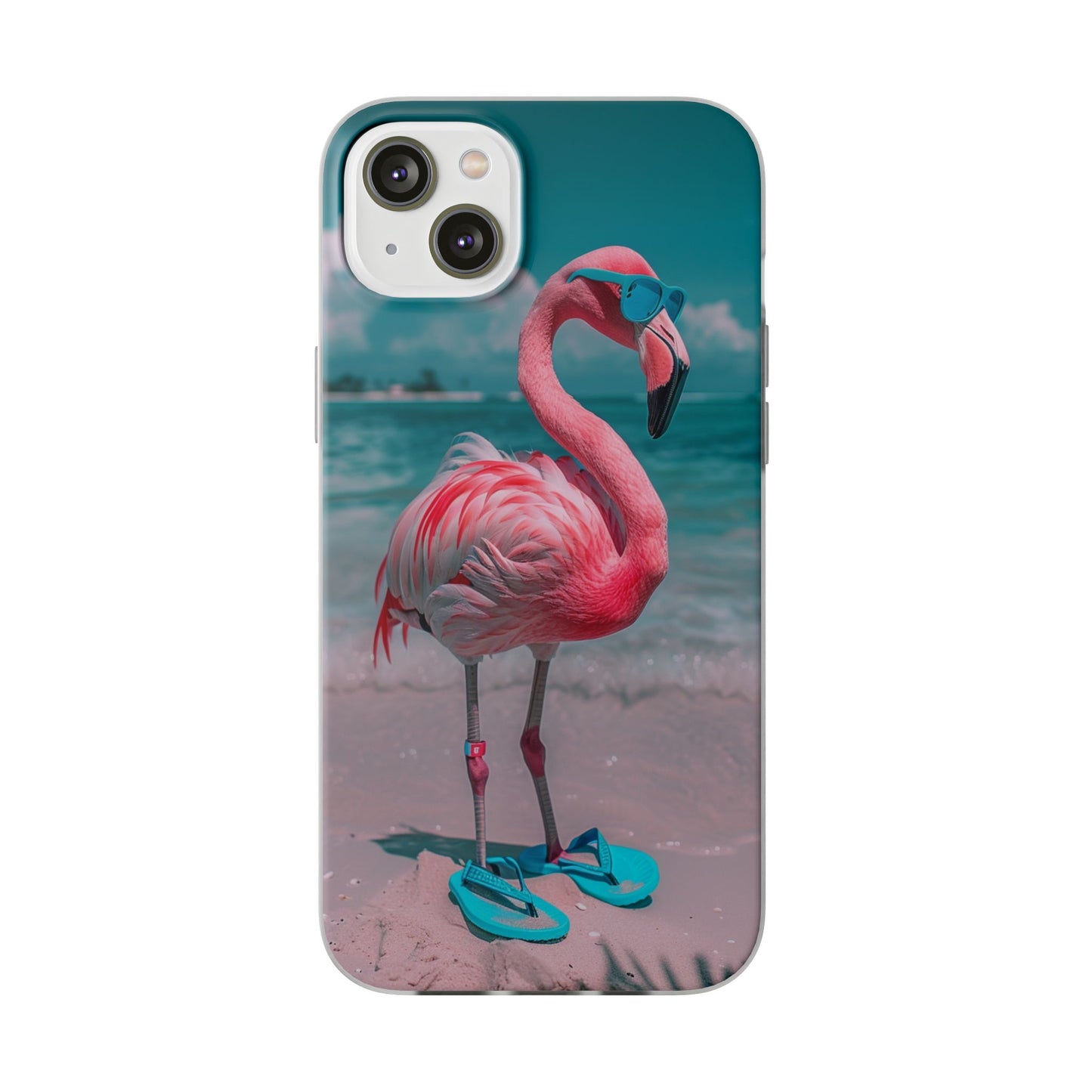 Aruba Beach Flamingo iPhone & Samsung Flexi Cases