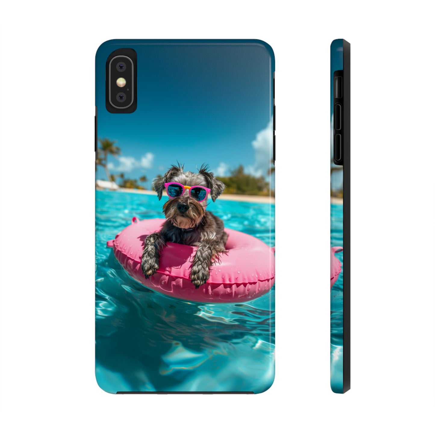 Schnauzer Summer Beach Tough iPhone & Samsung Cases