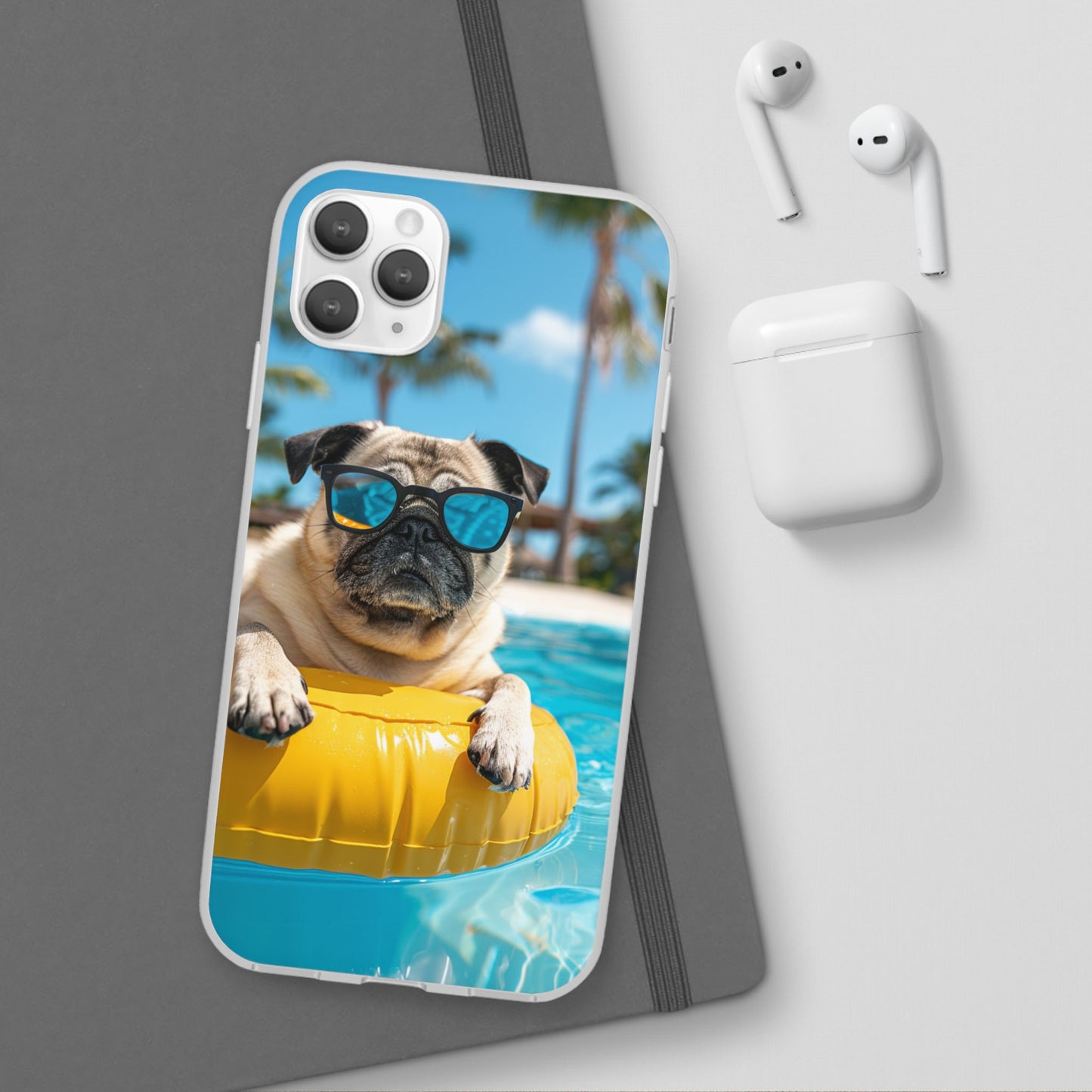 Aruba Pug Summer Option #2 iPhone & Samsung Flexi Cases