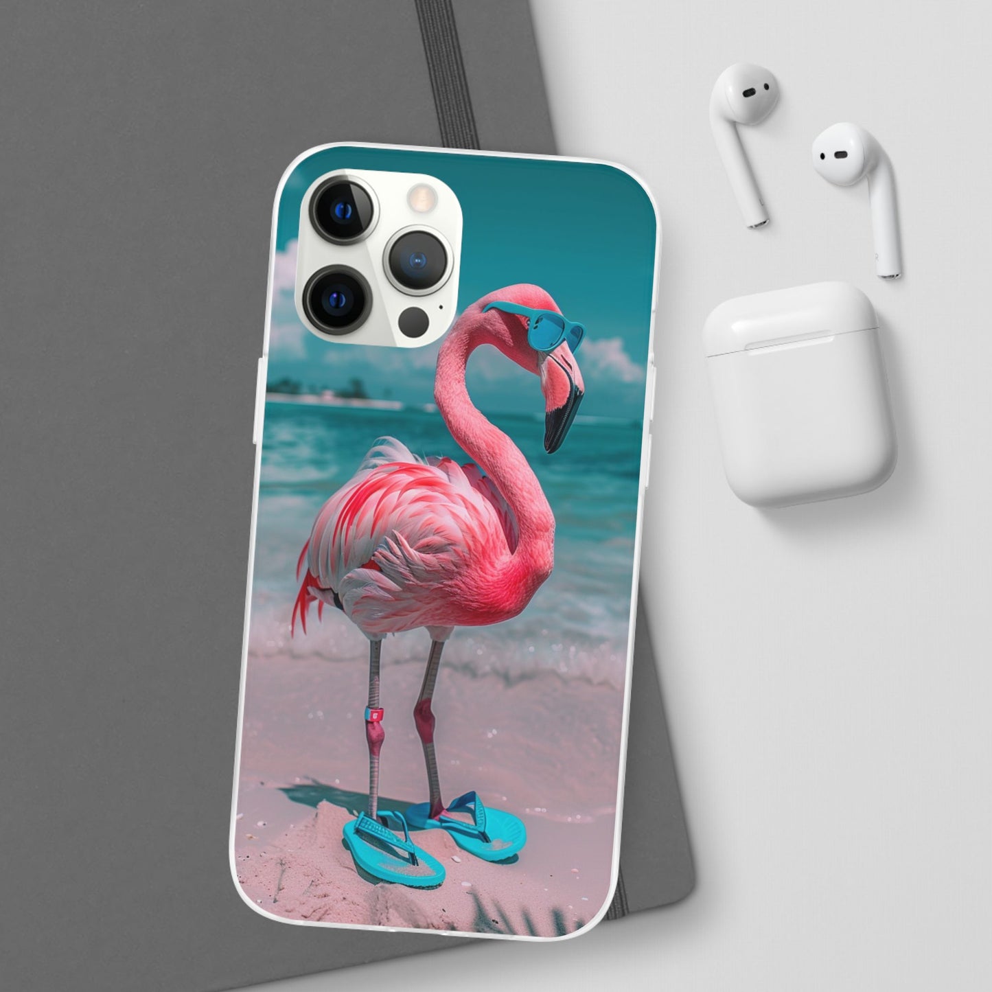 Aruba Beach Flamingo iPhone & Samsung Flexi Cases