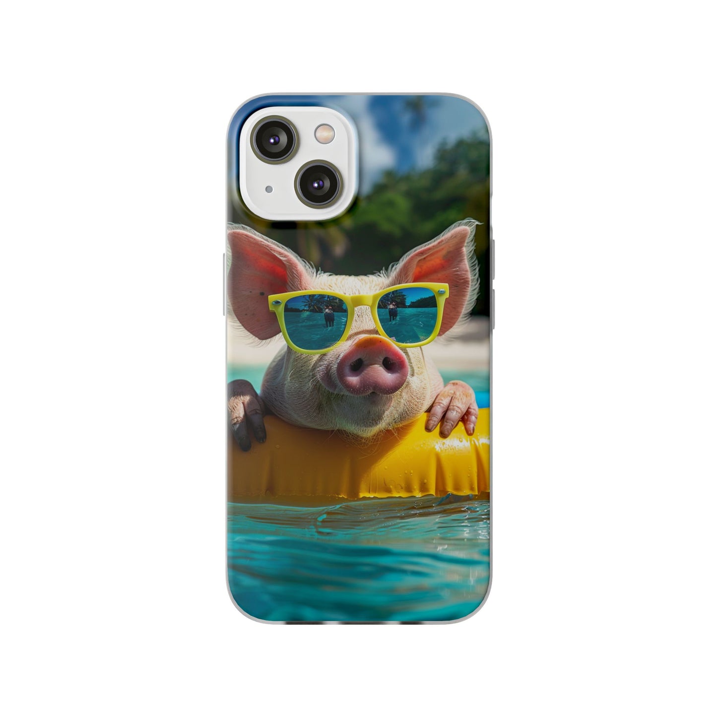 Aruba Summer Beach Pig iPhone & Samsung Flexi Cases