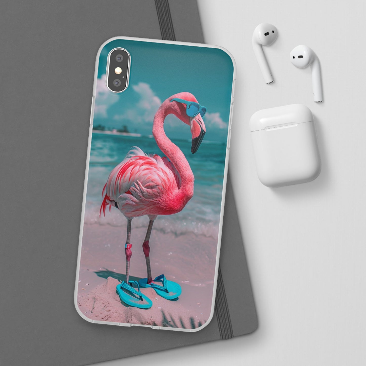 Aruba Beach Flamingo iPhone & Samsung Flexi Cases