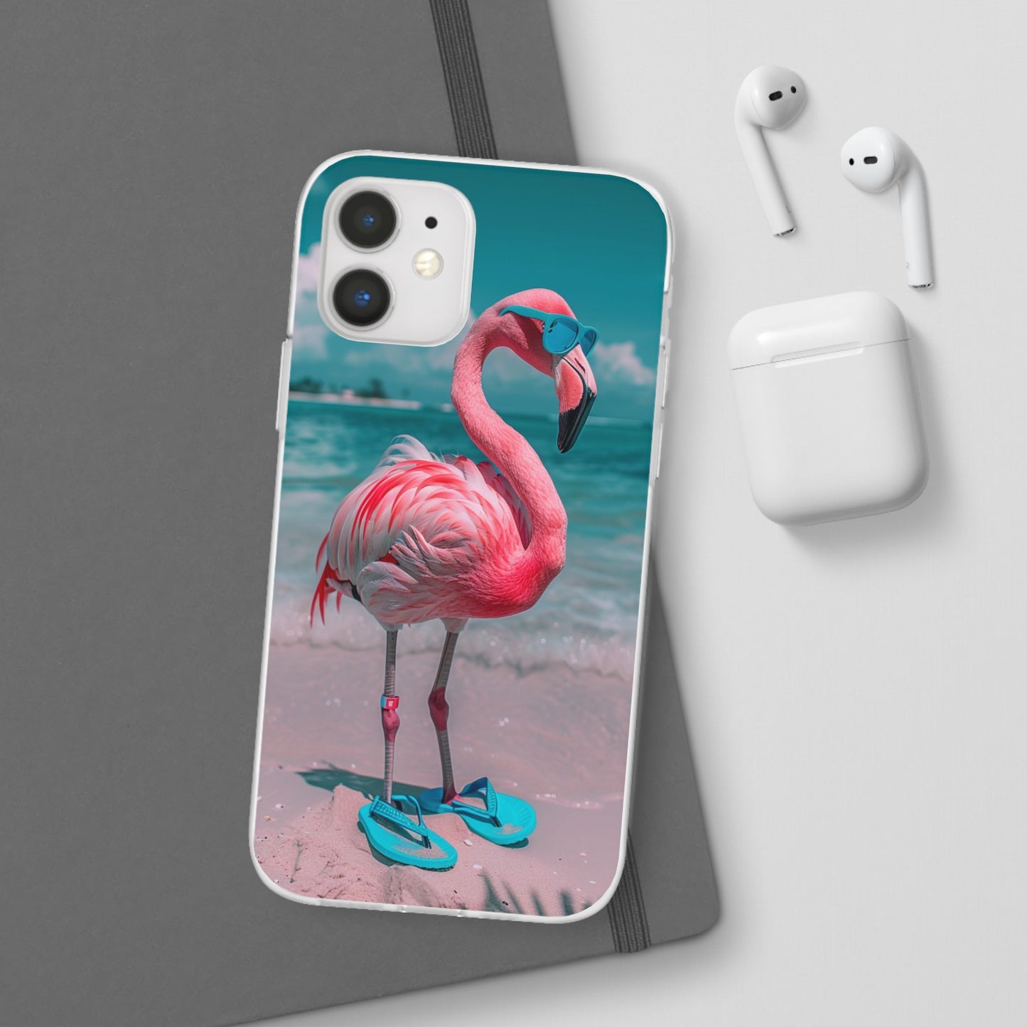 Aruba Beach Flamingo iPhone & Samsung Flexi Cases