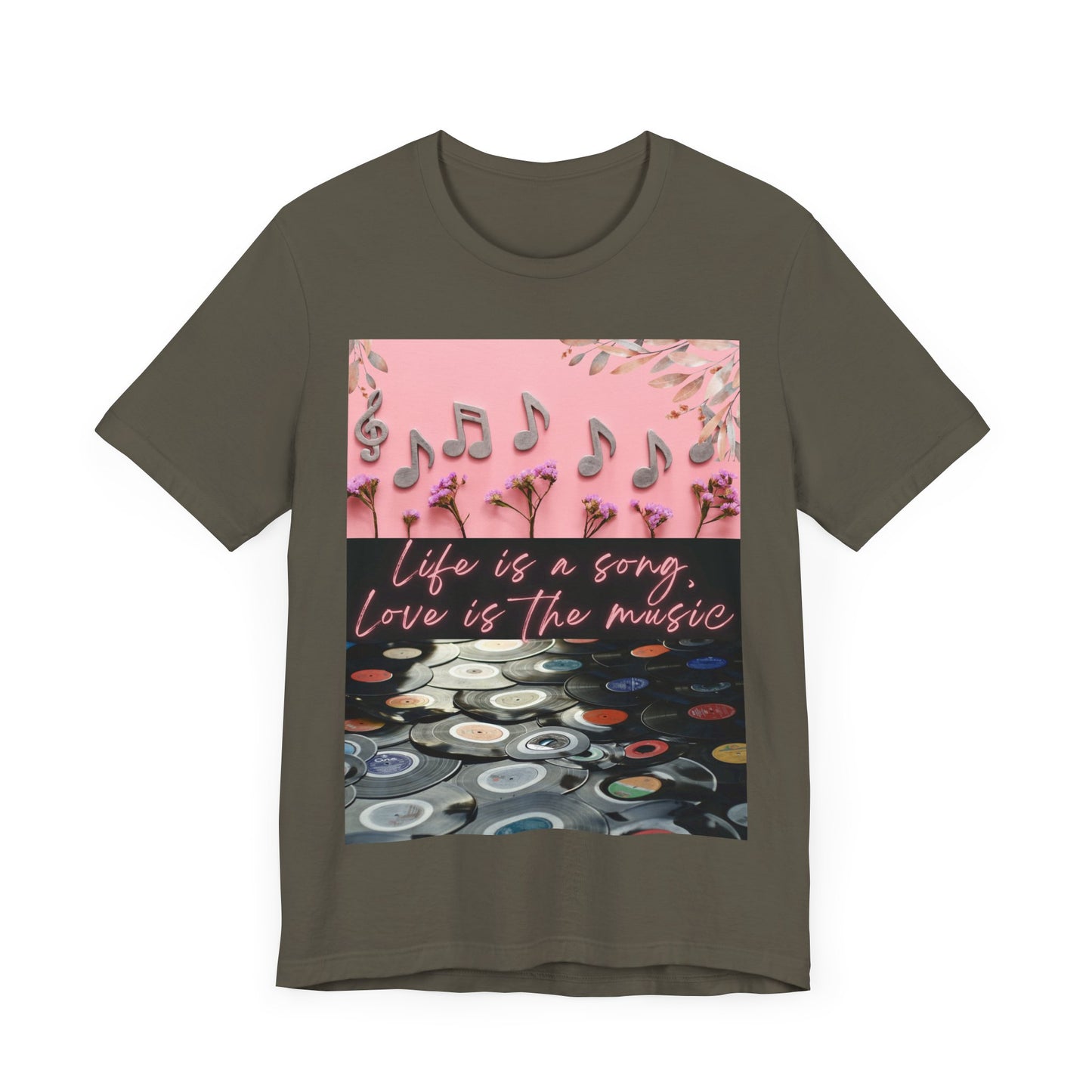 Life Is A Song, Love Is The Music Unisex Jersey Short Sleeve Tee