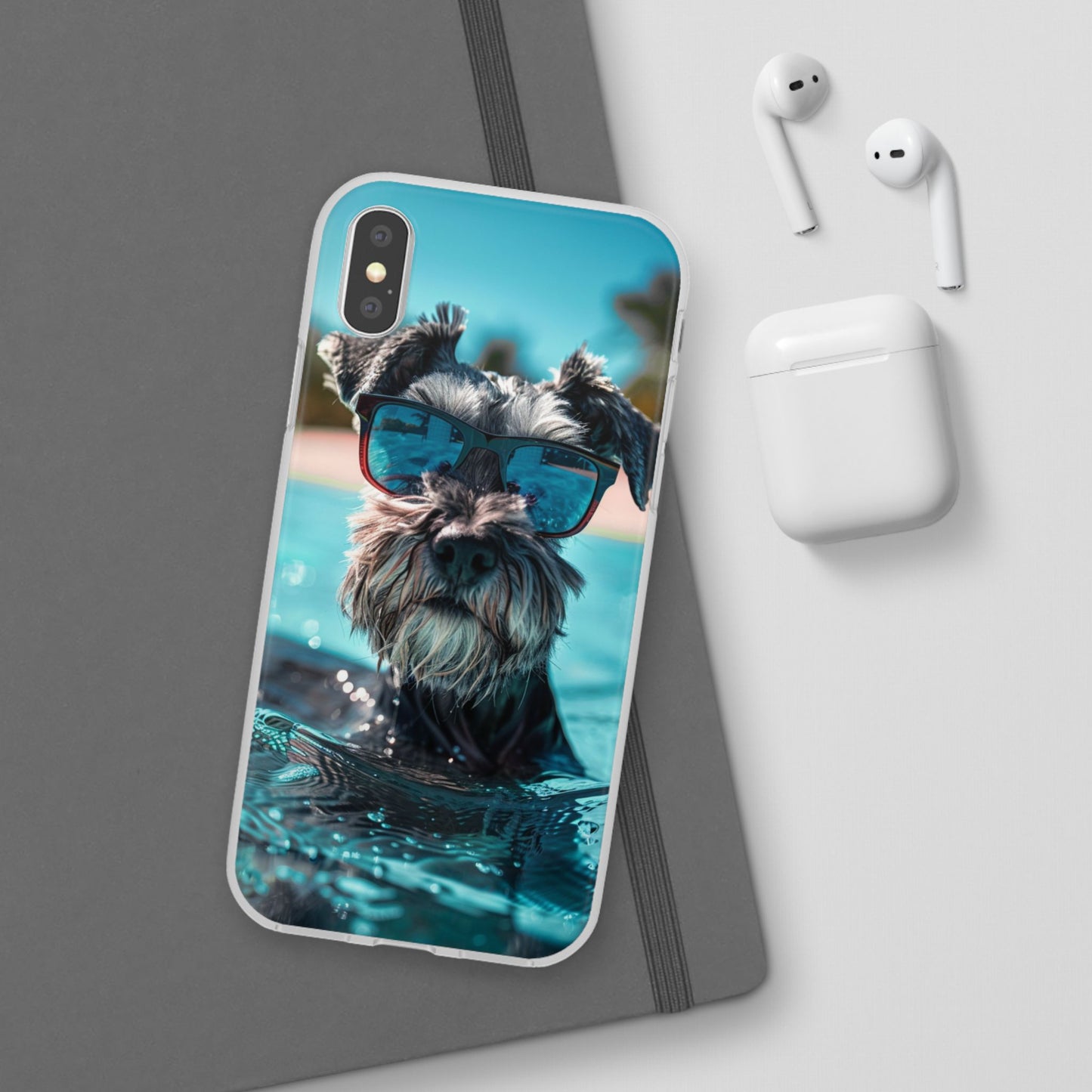 Aruba Schnauzer Option #2 Summer Beach iPhone & Samsung Flexi Cases