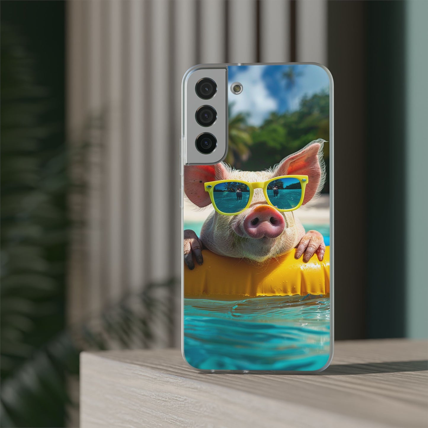 Aruba Summer Beach Pig iPhone & Samsung Flexi Cases