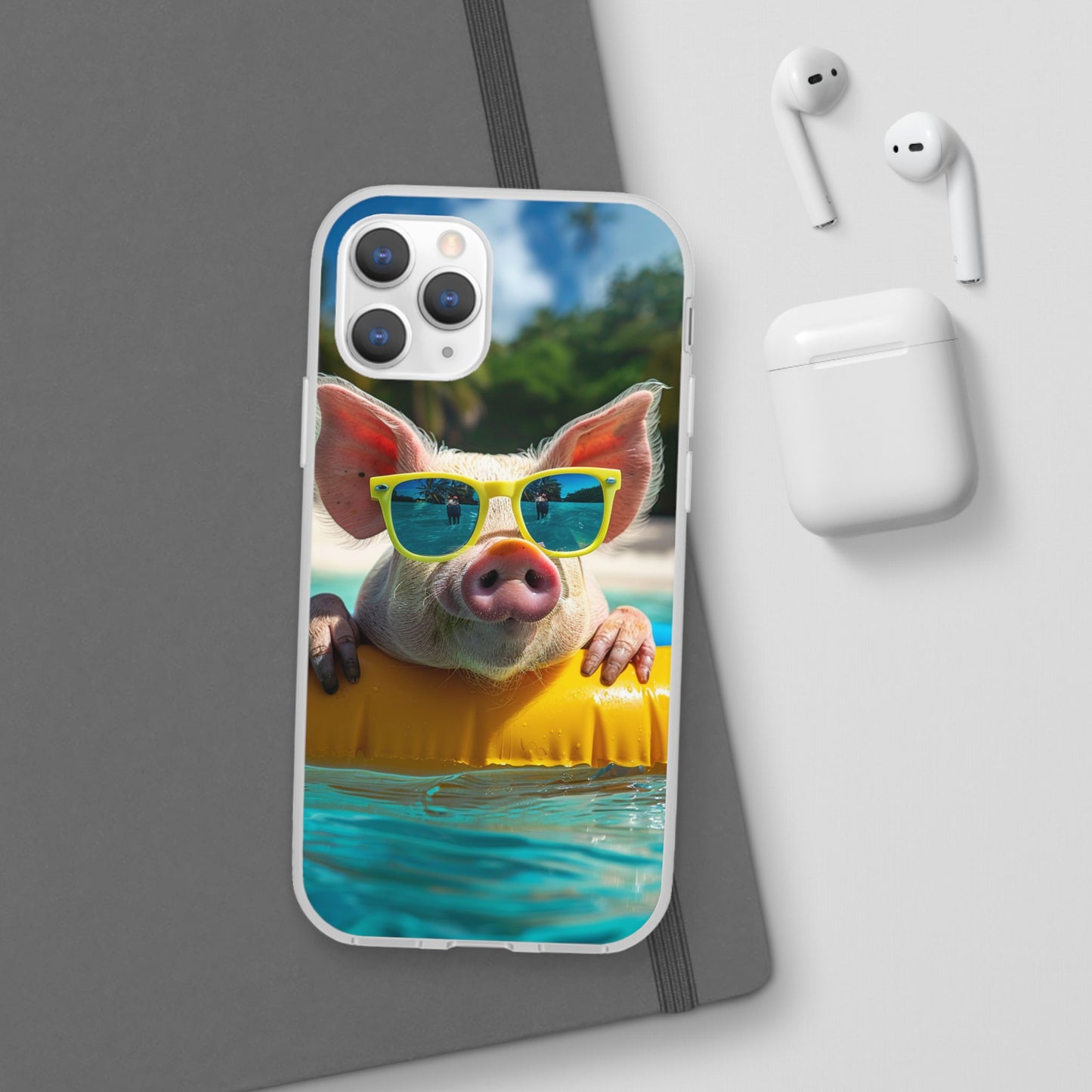 Aruba Summer Beach Pig iPhone & Samsung Flexi Cases