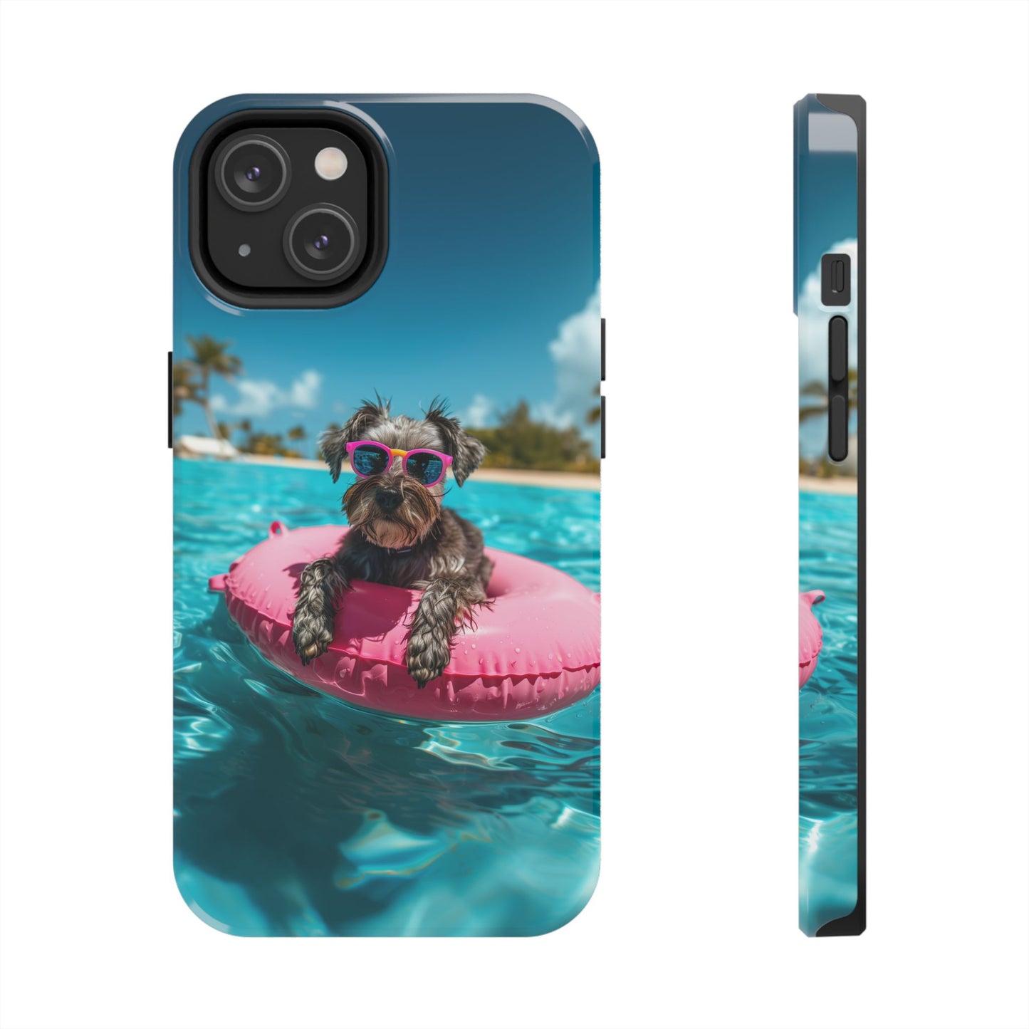 Schnauzer Summer Beach Tough iPhone & Samsung Cases