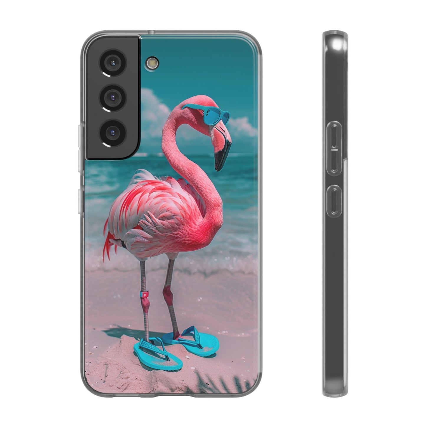 Aruba Beach Flamingo iPhone & Samsung Flexi Cases