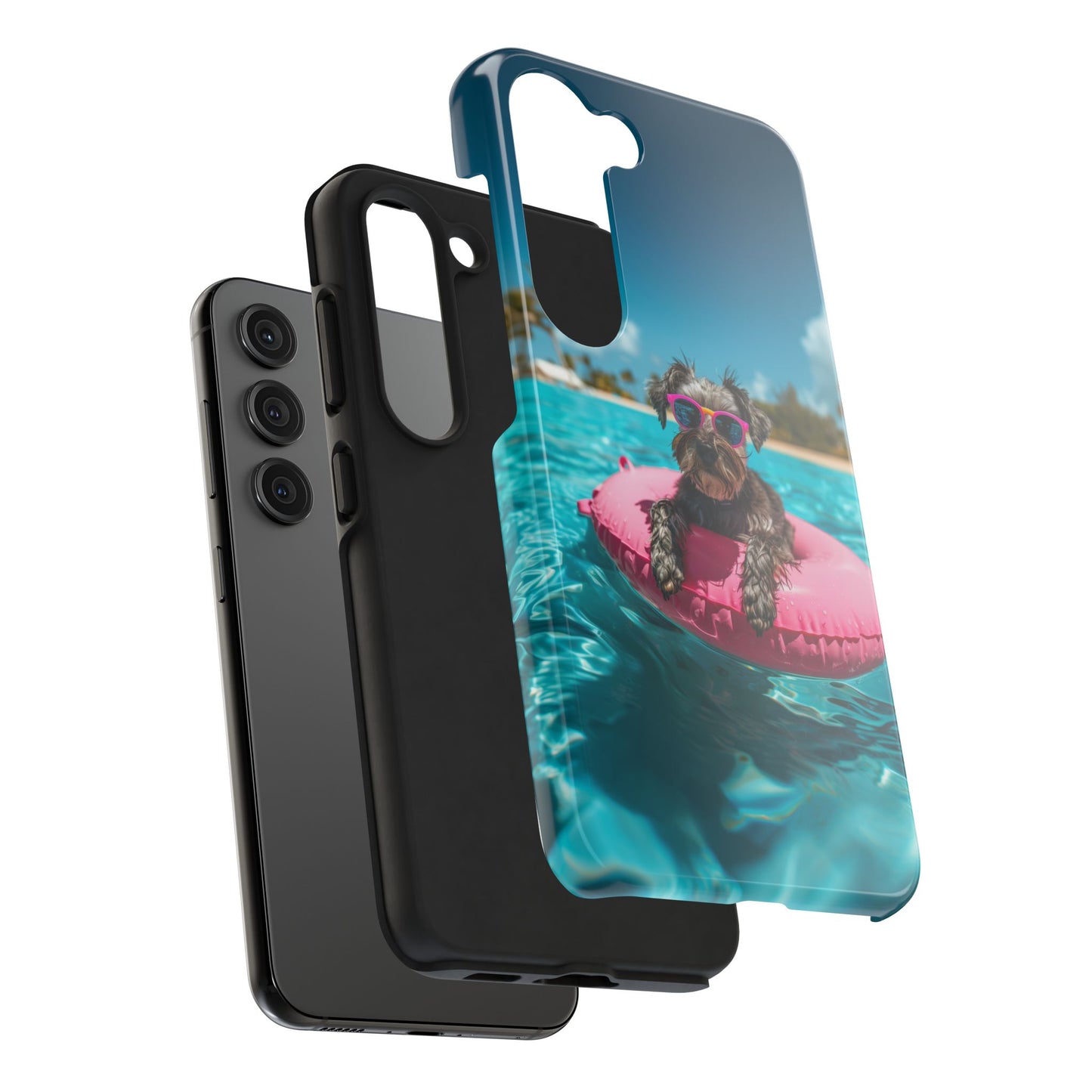 Schnauzer Summer Beach Tough iPhone & Samsung Cases