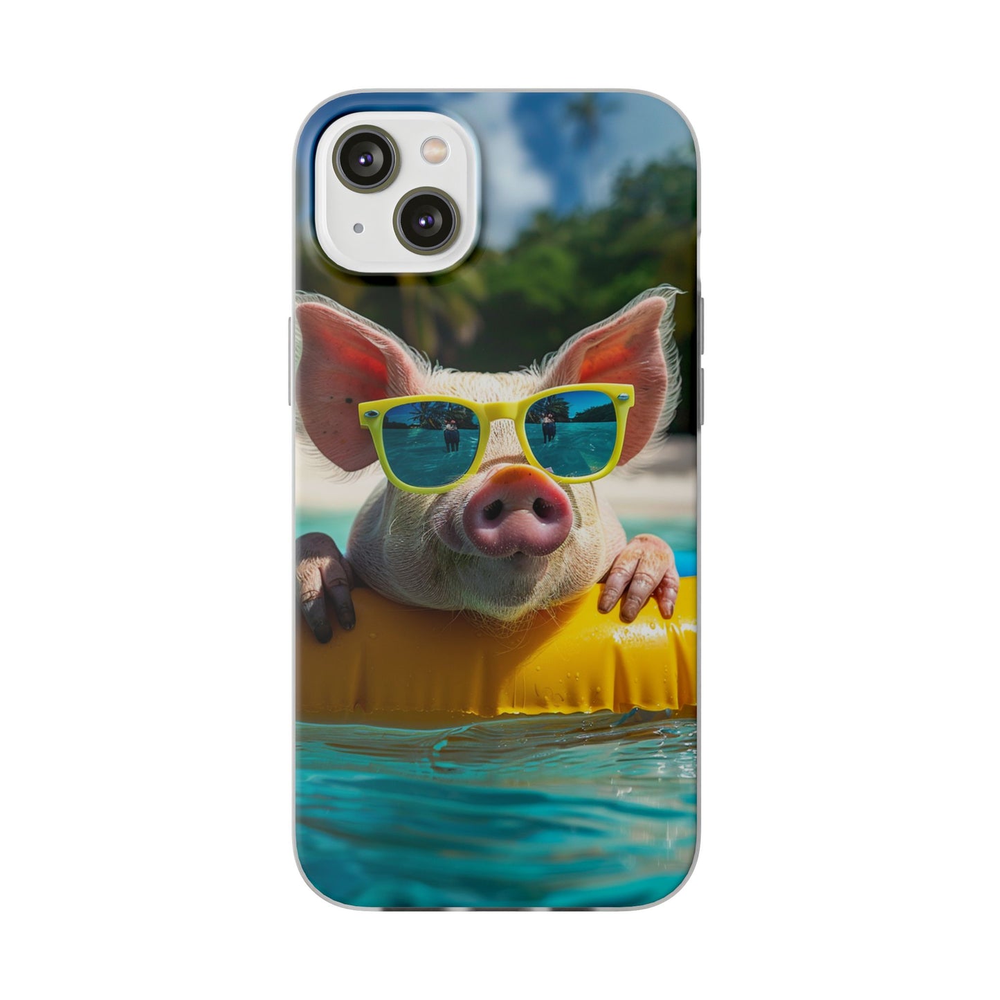 Aruba Summer Beach Pig iPhone & Samsung Flexi Cases