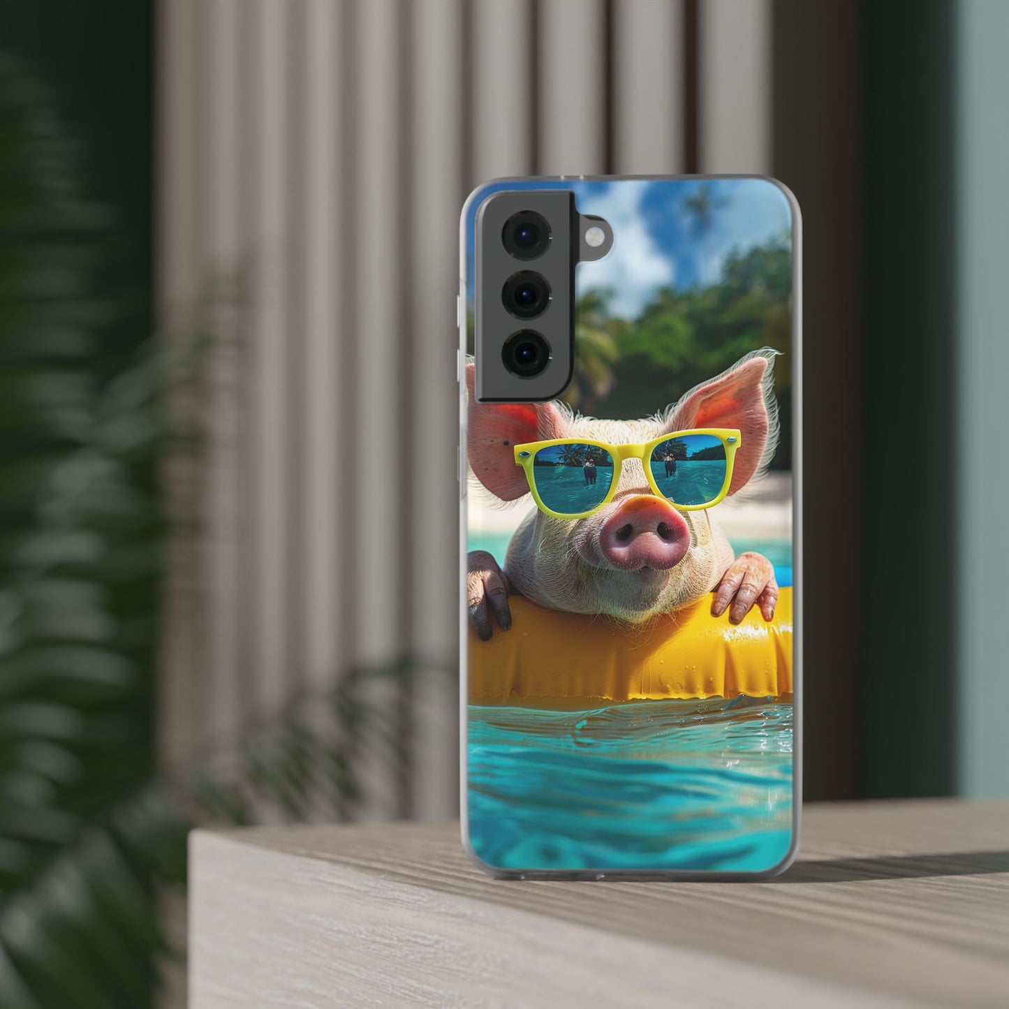 Aruba Summer Beach Pig iPhone & Samsung Flexi Cases