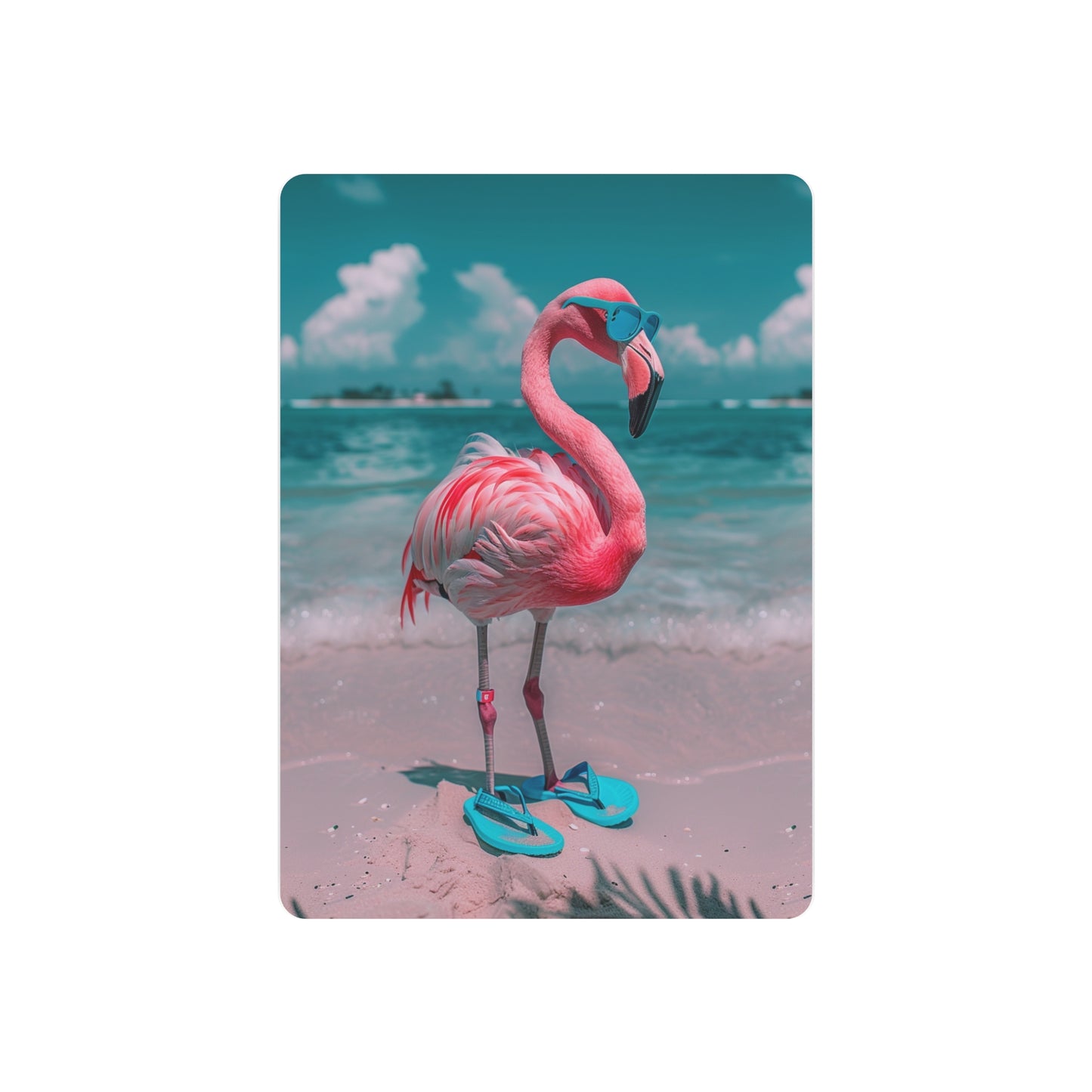 Aruba Flamingo Metal Art Sign