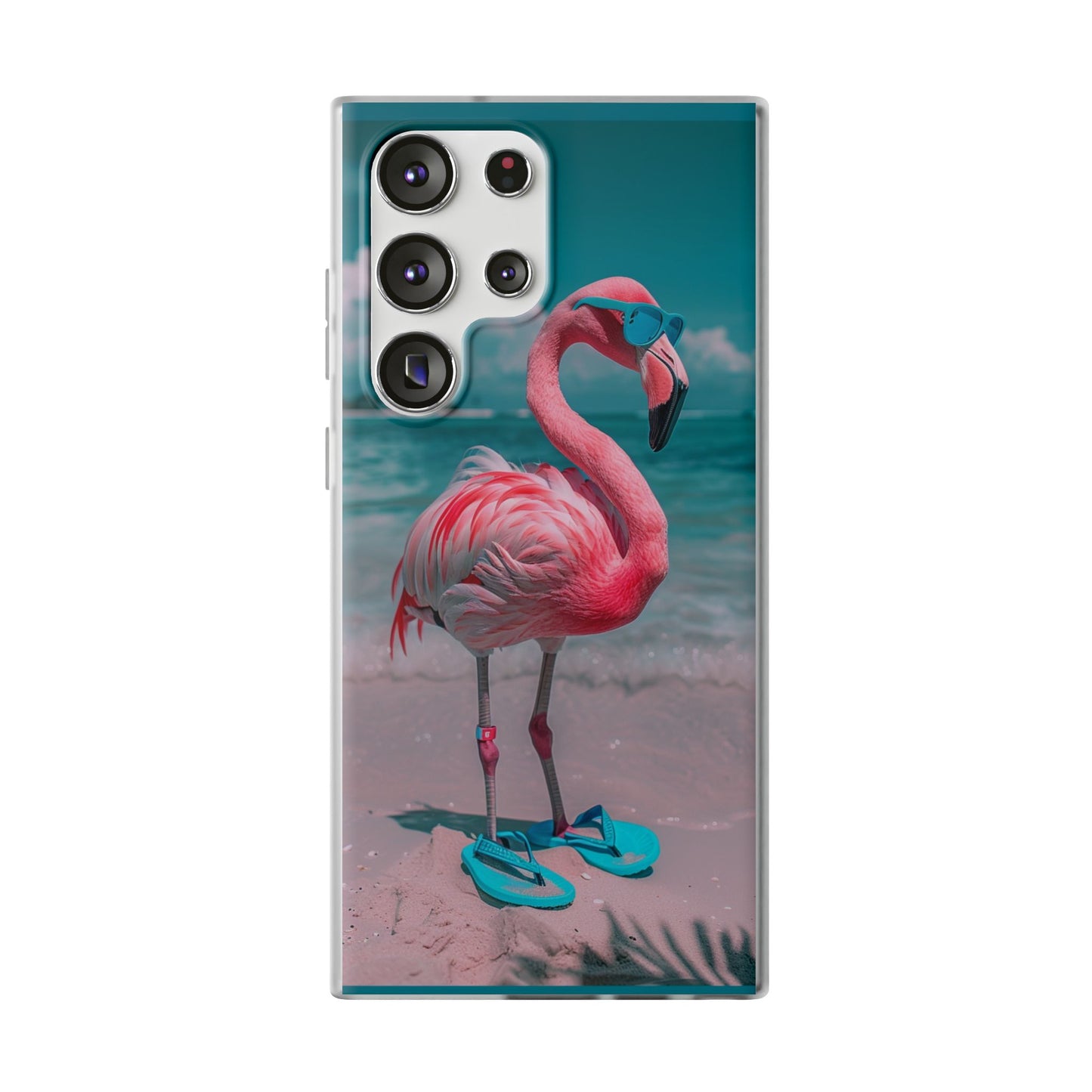 Aruba Beach Flamingo iPhone & Samsung Flexi Cases