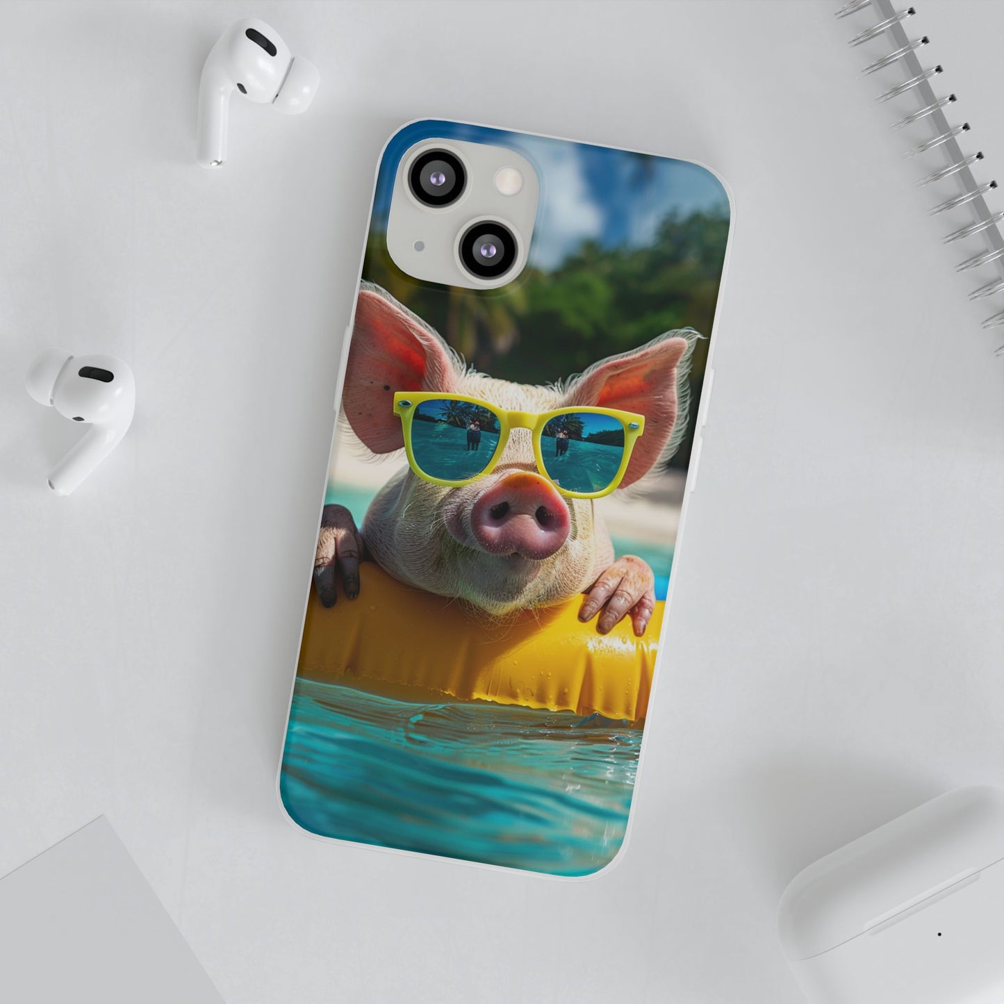 Aruba Summer Beach Pig iPhone & Samsung Flexi Cases