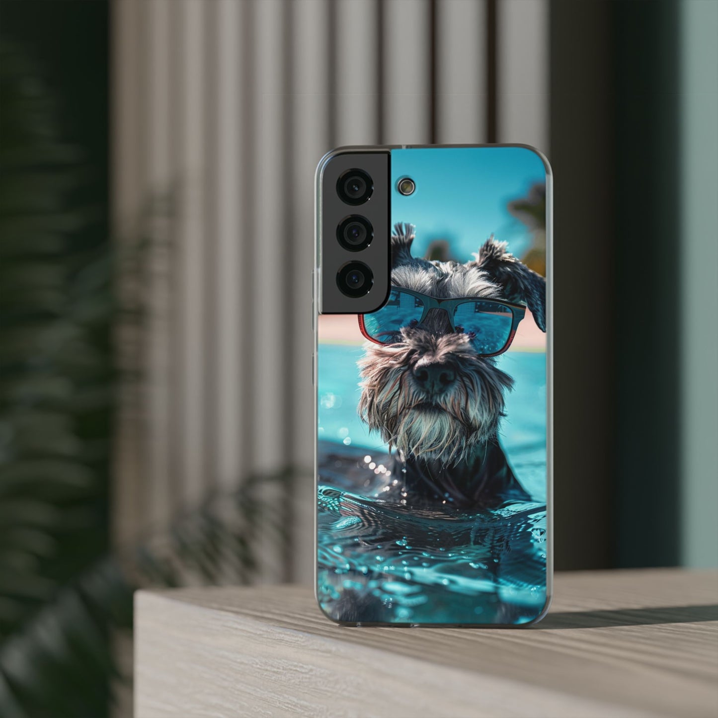 Aruba Schnauzer Option #2 Summer Beach iPhone & Samsung Flexi Cases