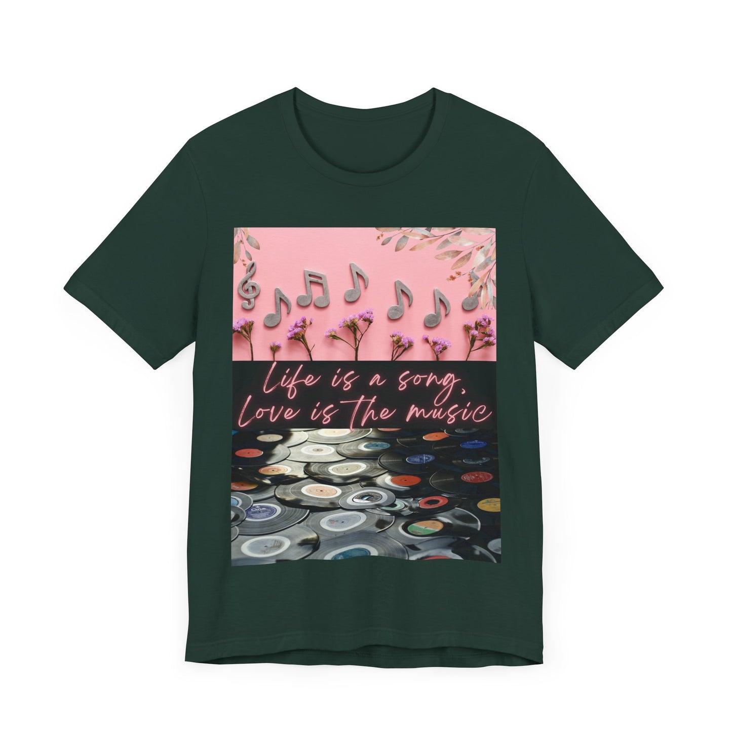 Life Is A Song, Love Is The Music Unisex Jersey Short Sleeve Tee