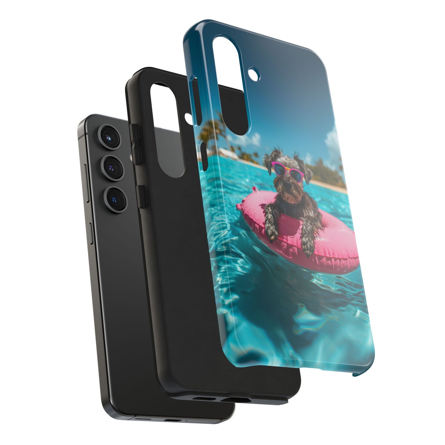 Schnauzer Summer Beach Tough iPhone & Samsung Cases