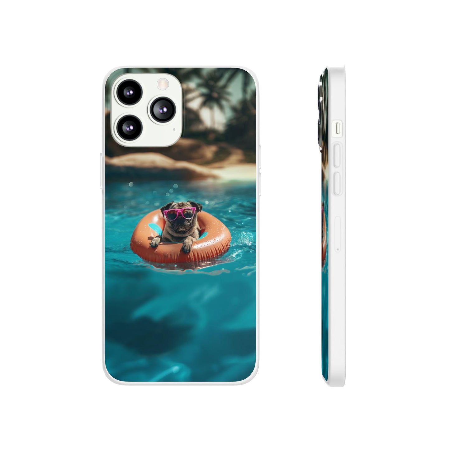 Pug Summer iPhone & Samsung Flexi Cases