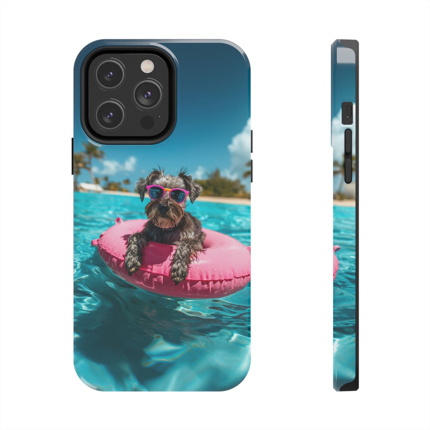 Schnauzer Summer Beach Tough iPhone & Samsung Cases