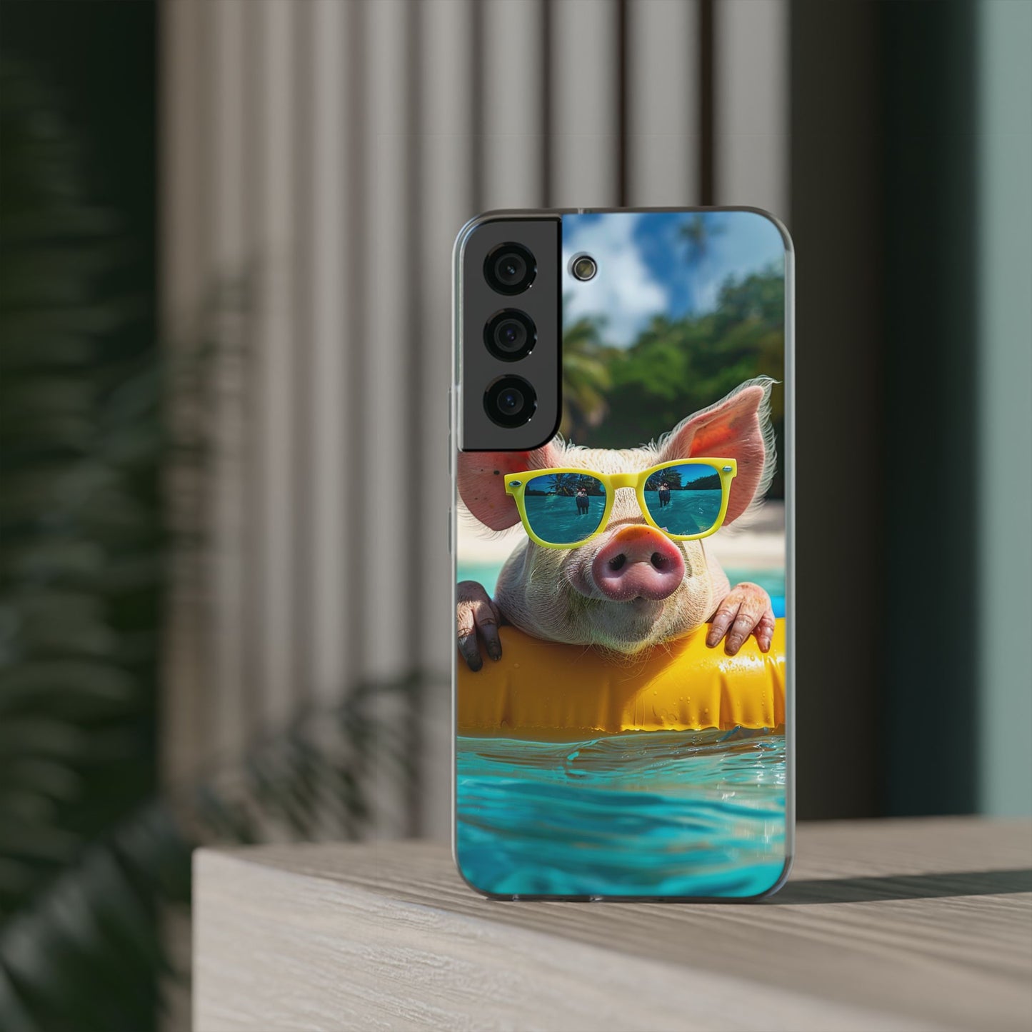 Aruba Summer Beach Pig iPhone & Samsung Flexi Cases
