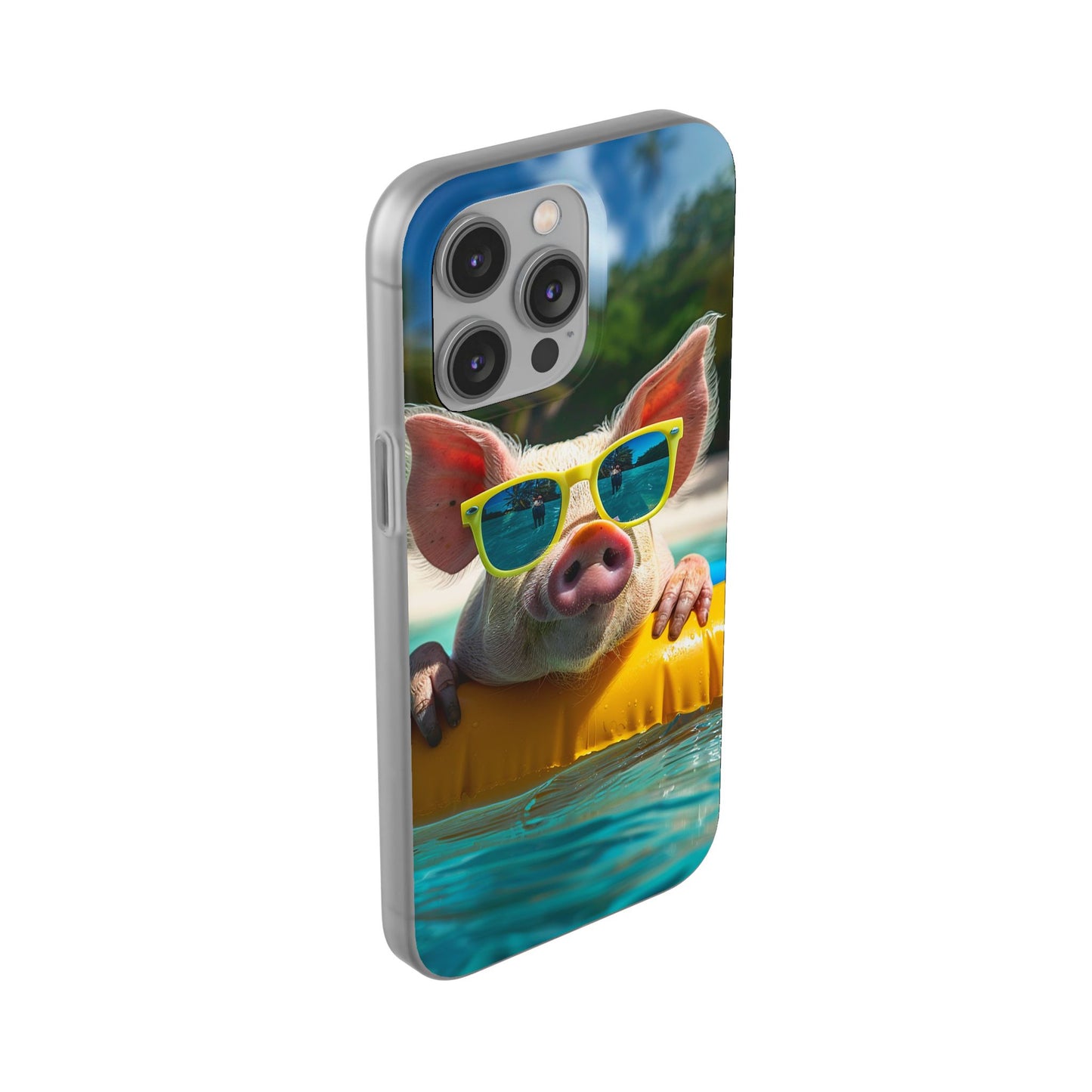 Aruba Summer Beach Pig iPhone & Samsung Flexi Cases