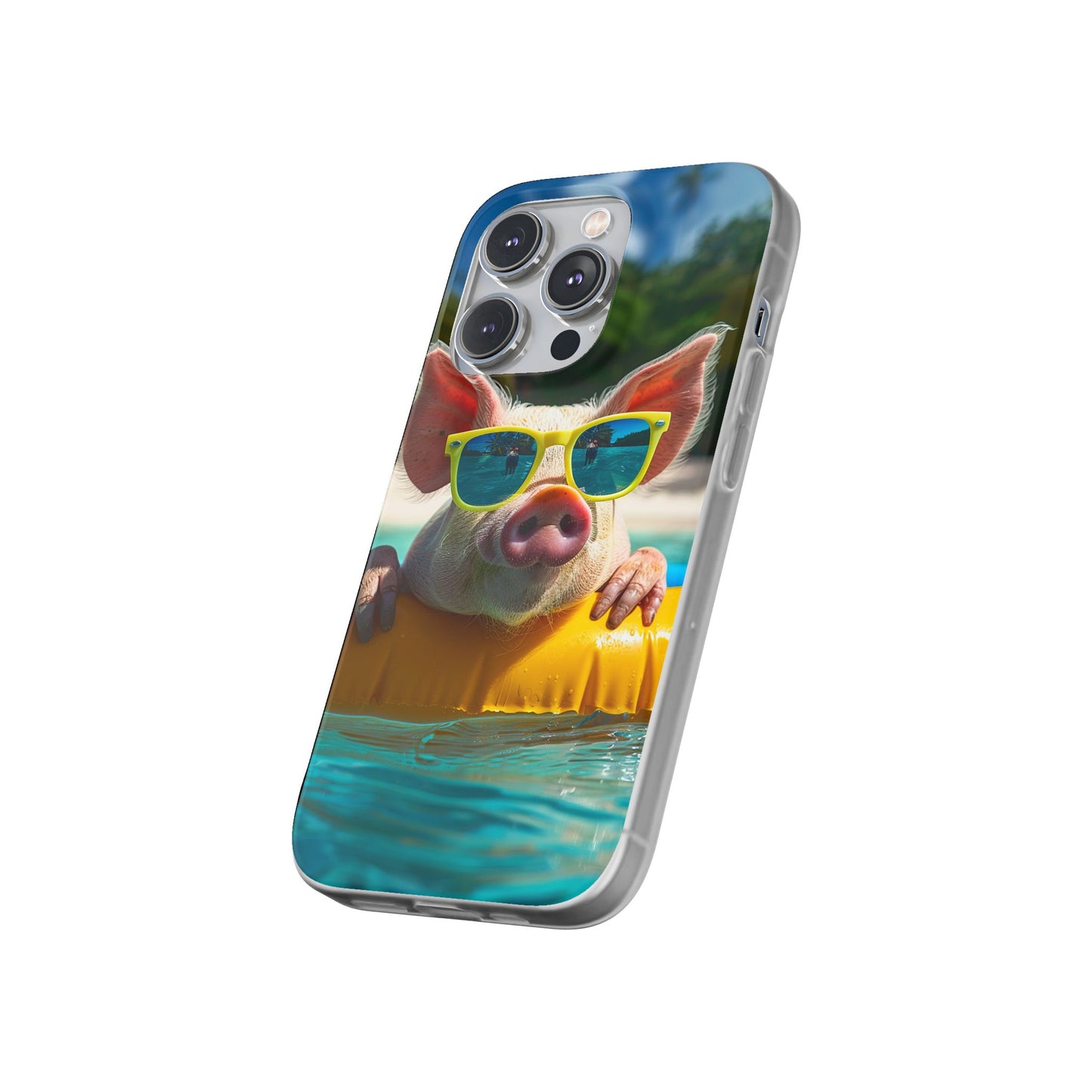Aruba Summer Beach Pig iPhone & Samsung Flexi Cases