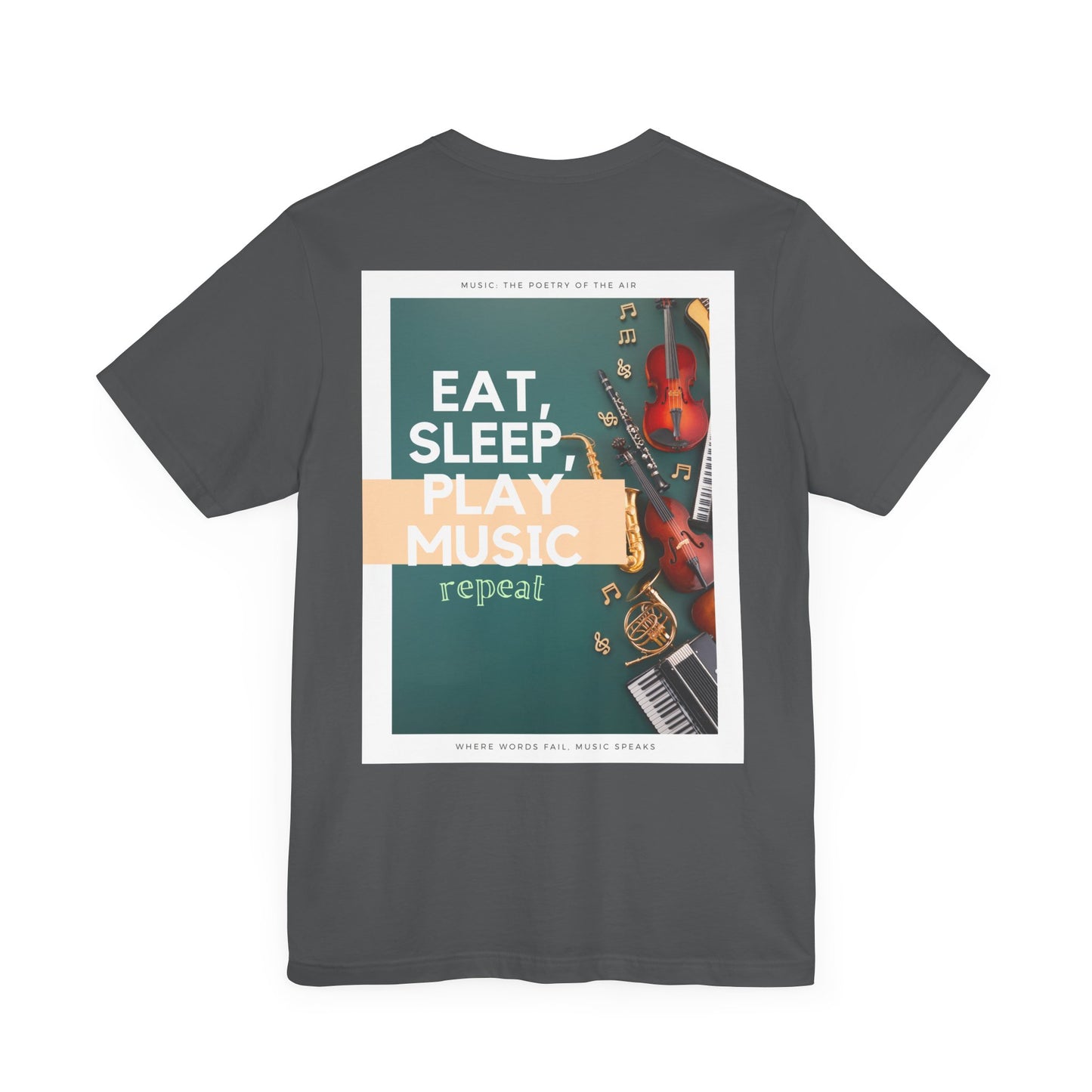 Eat, Sleep, Play Music, Repeat Unisex Jersey Short Sleeve Tee