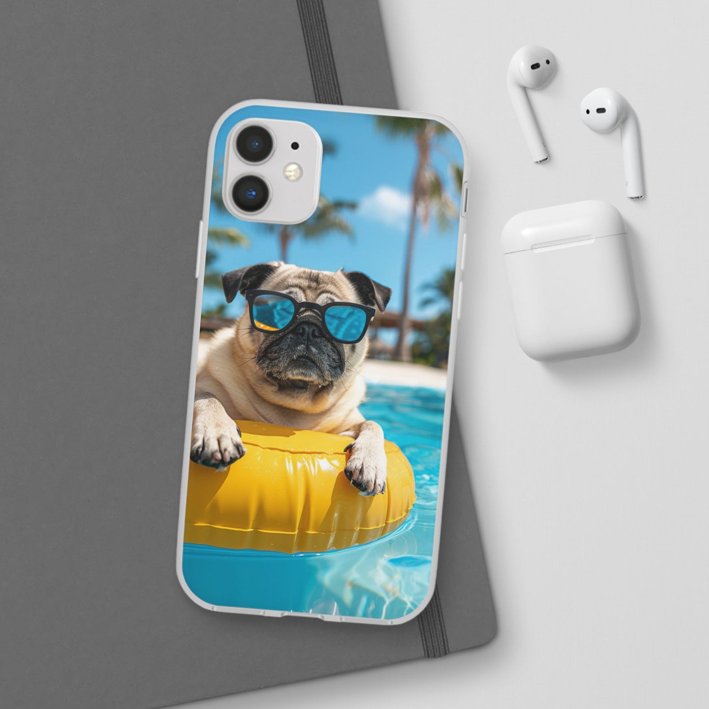 Aruba Pug Summer Option #2 iPhone & Samsung Flexi Cases