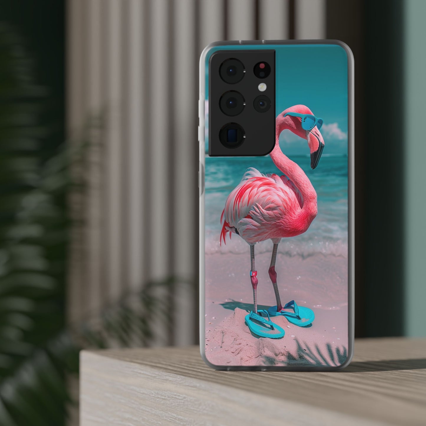 Aruba Beach Flamingo iPhone & Samsung Flexi Cases