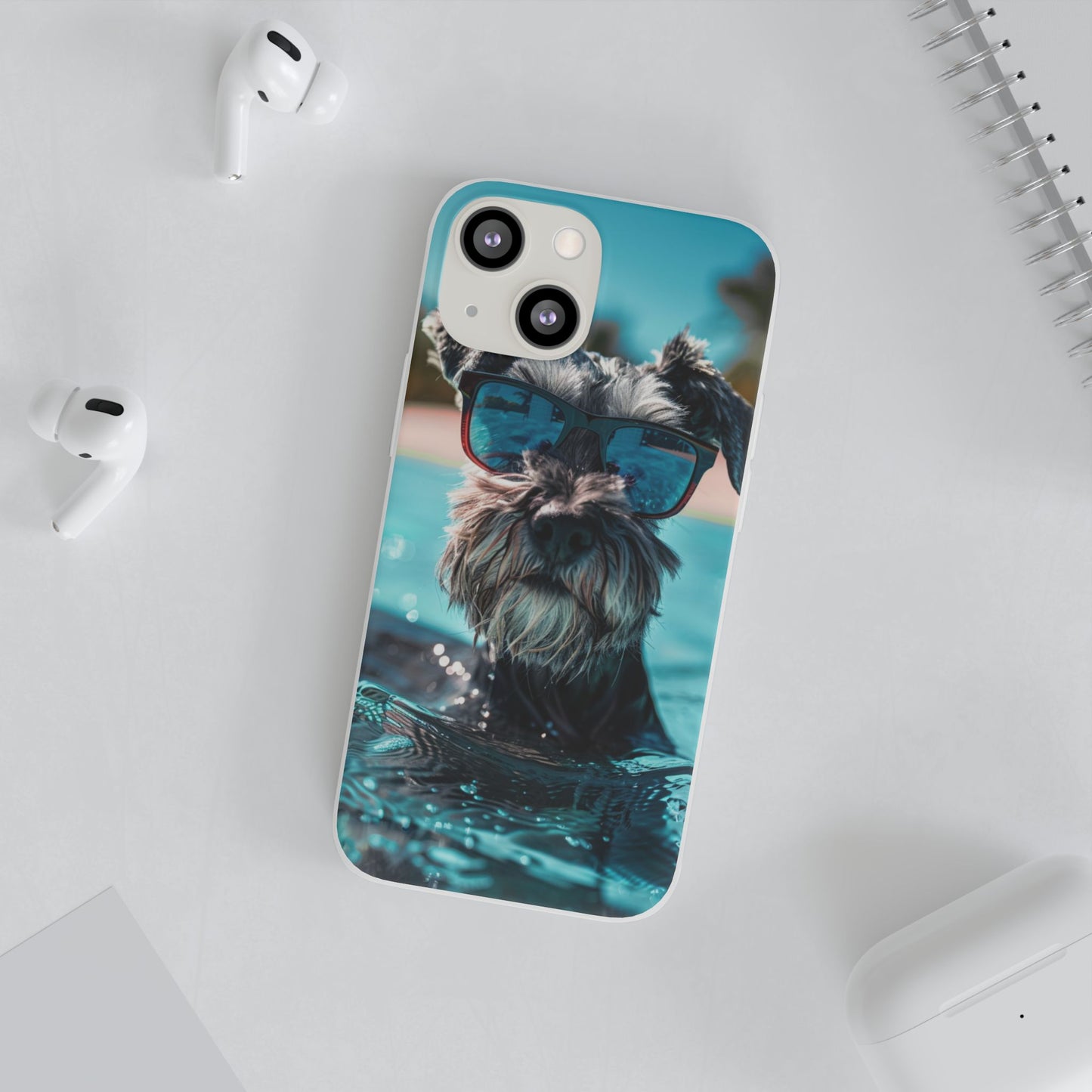 Aruba Schnauzer Option #2 Summer Beach iPhone & Samsung Flexi Cases