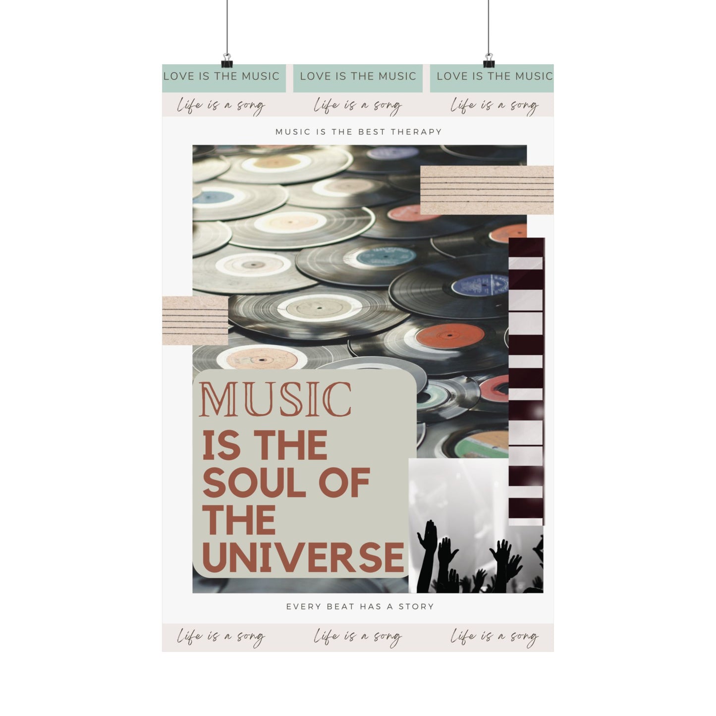 Music Is The Soul Of The Universe Matte Vertical Posters